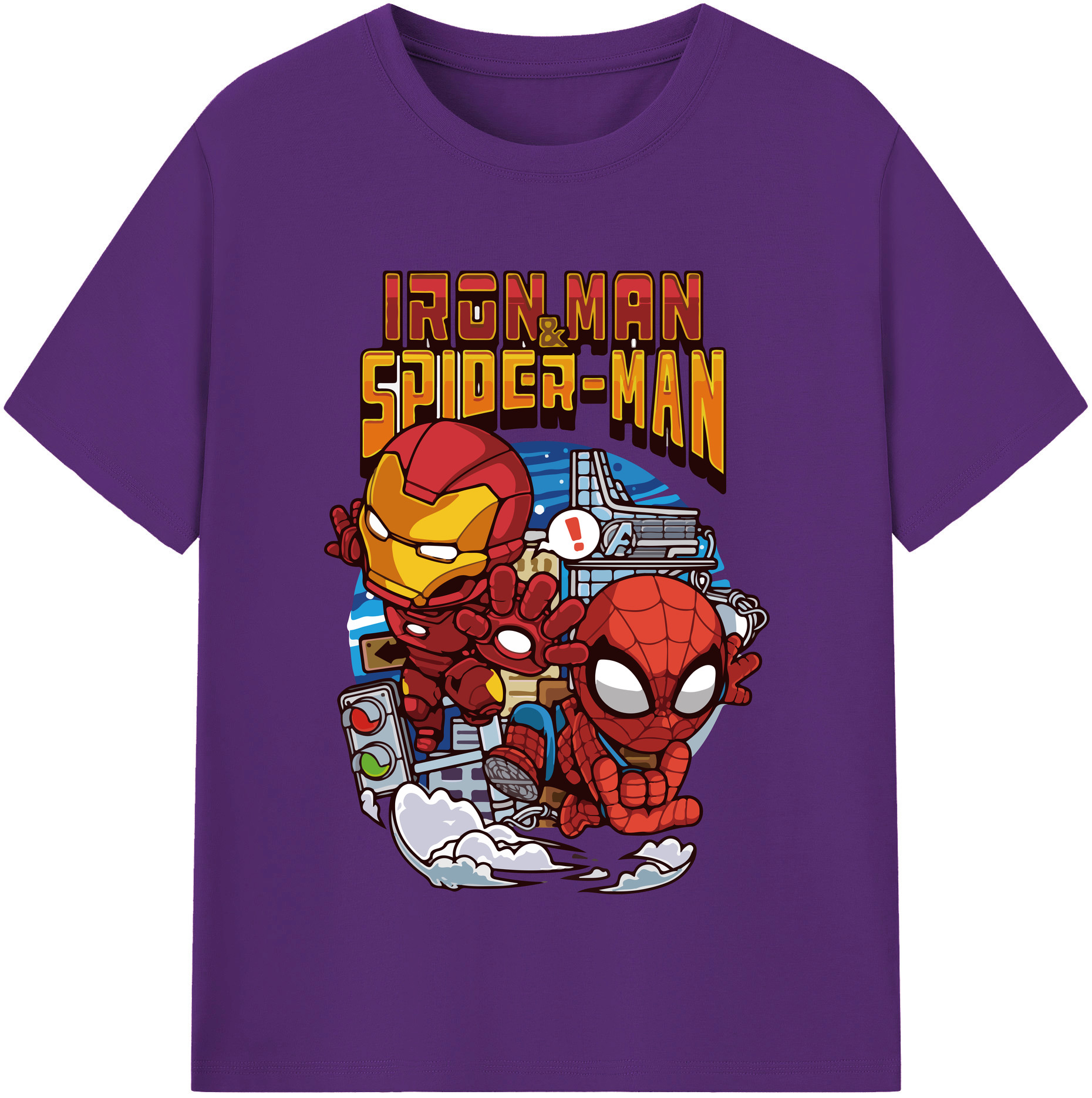 （画像用） アベンジャーズ The Avengers 綿100％半袖Tシャツ（フロントプリント）