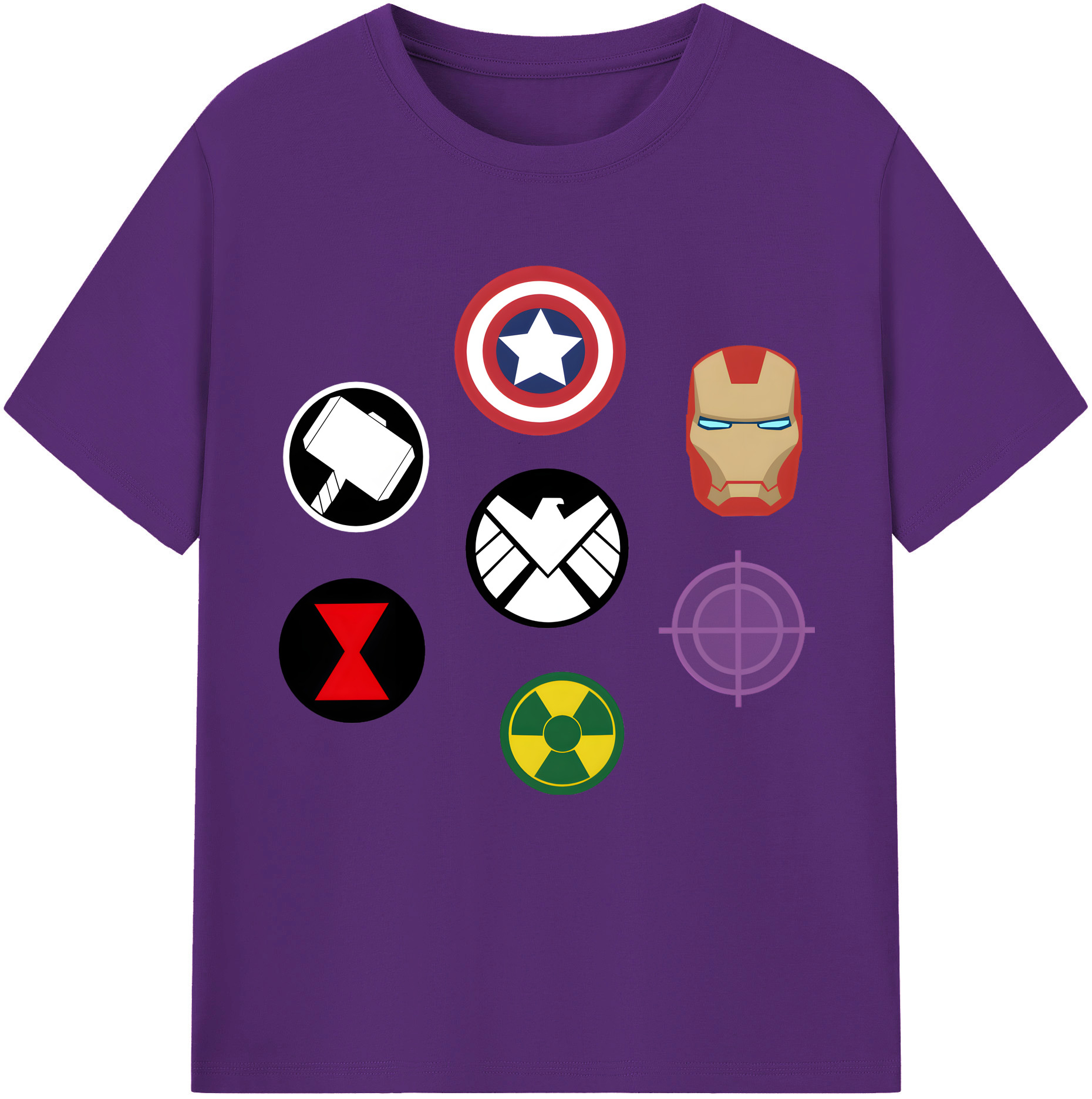 （画像用） アベンジャーズ The Avengers 綿100％半袖Tシャツ（フロントプリント）