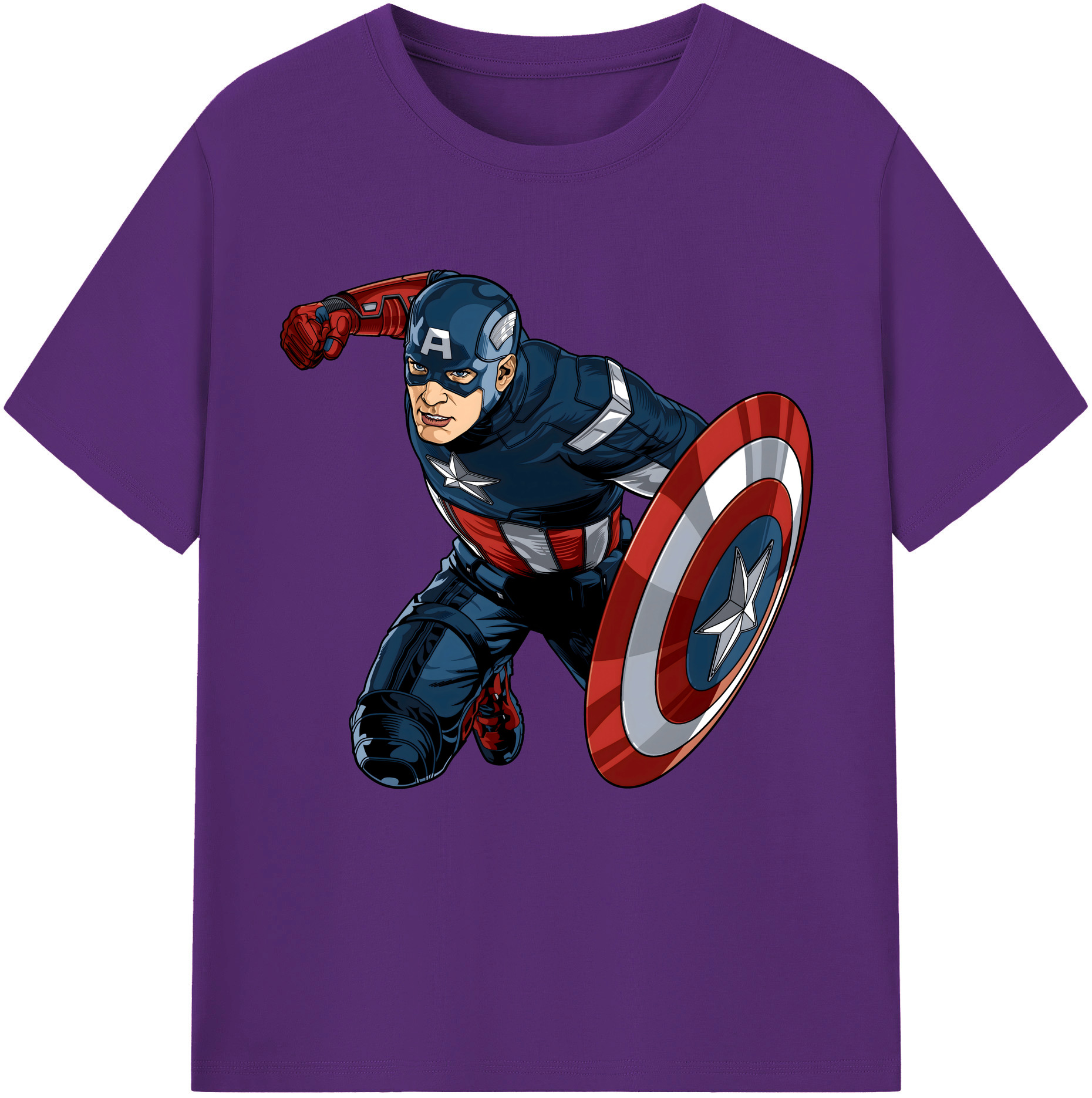 （画像用） アベンジャーズ The Avengers 綿100％半袖Tシャツ（フロントプリント）
