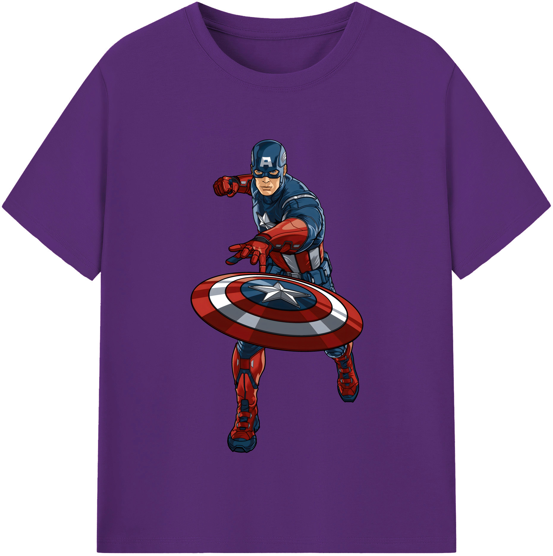 （画像用） アベンジャーズ The Avengers 綿100％半袖Tシャツ（フロントプリント）