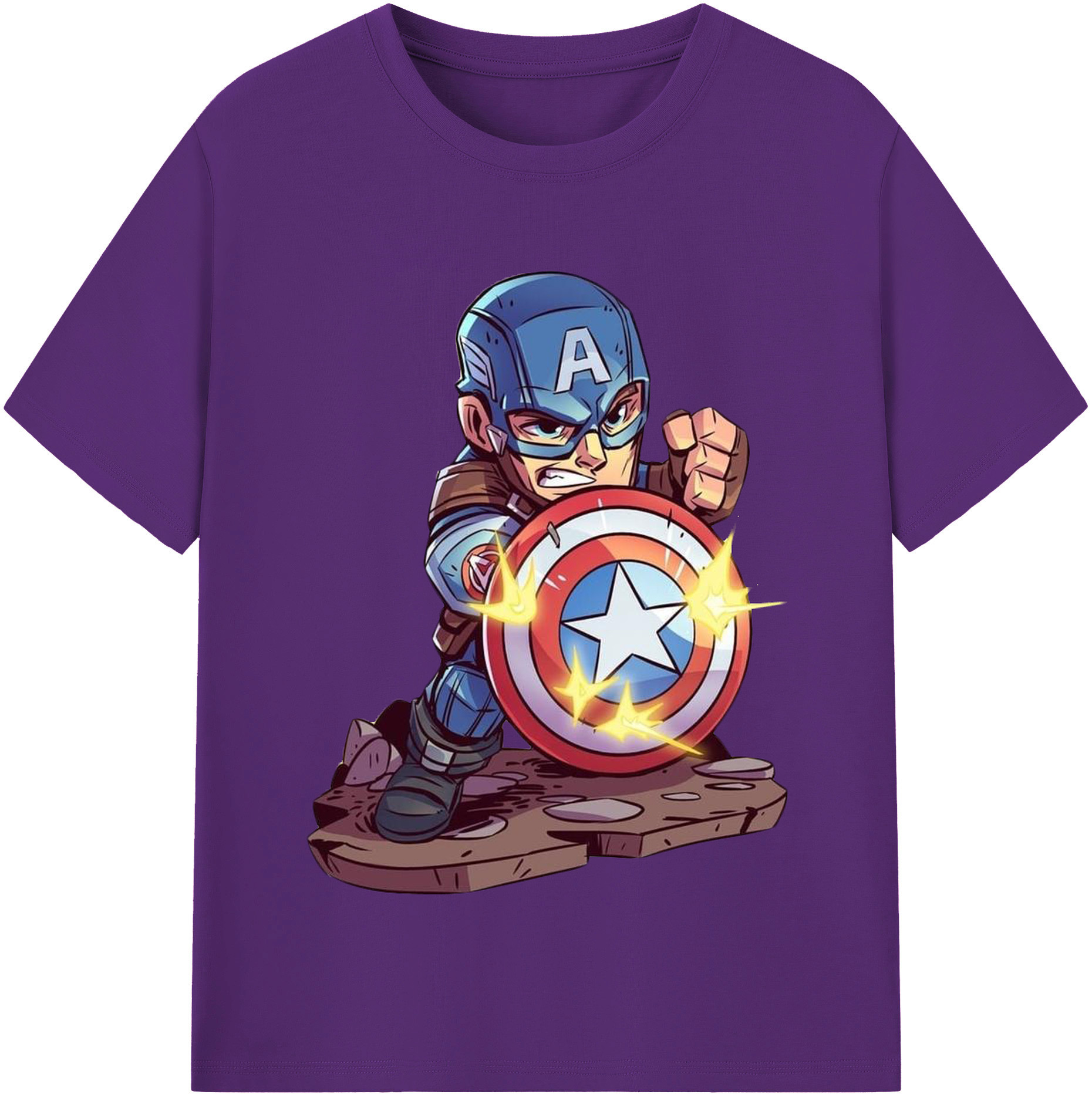 （画像用） アベンジャーズ The Avengers 綿100％半袖Tシャツ（フロントプリント）