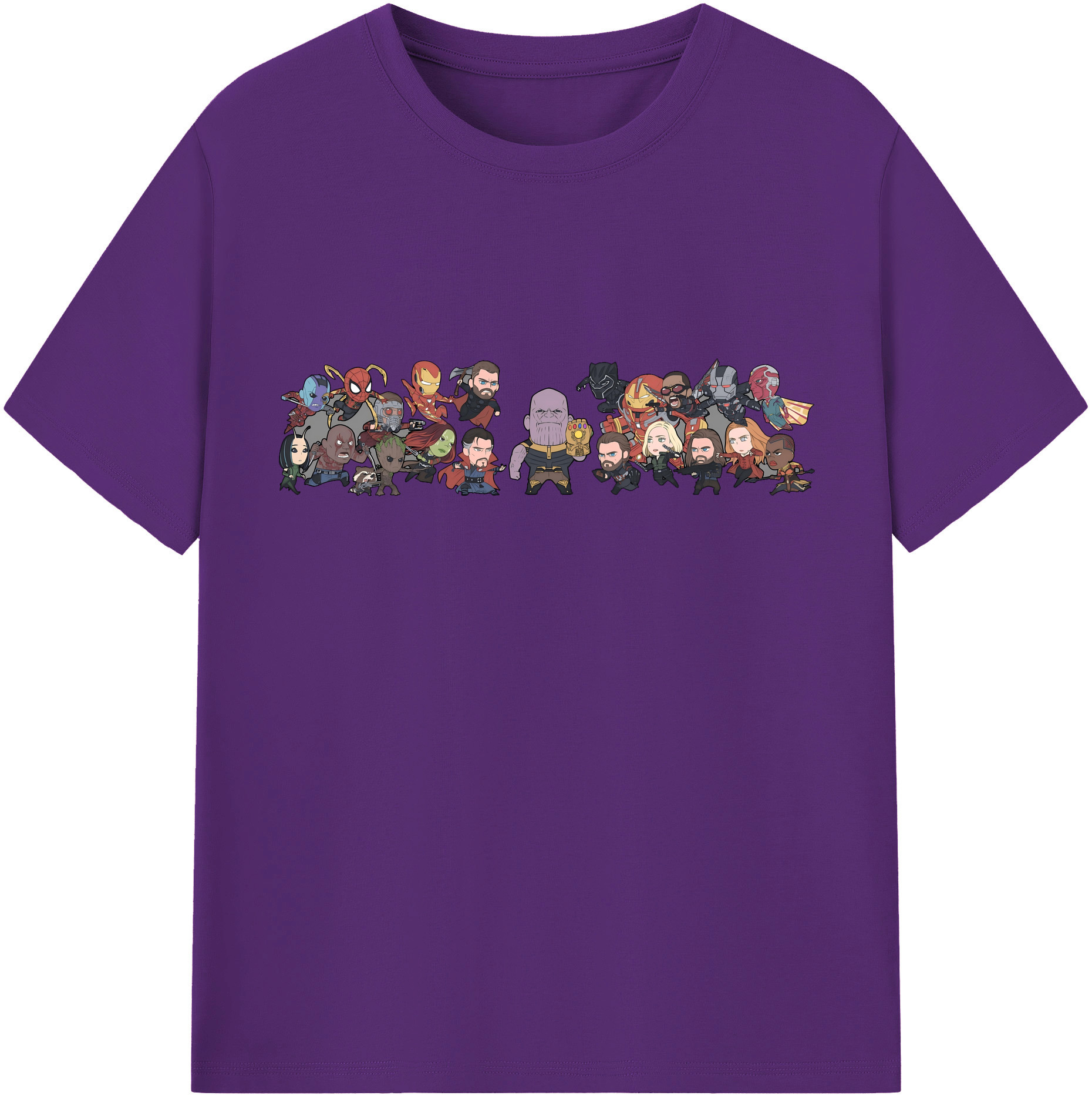 （画像用） アベンジャーズ The Avengers 綿100％半袖Tシャツ（フロントプリント）