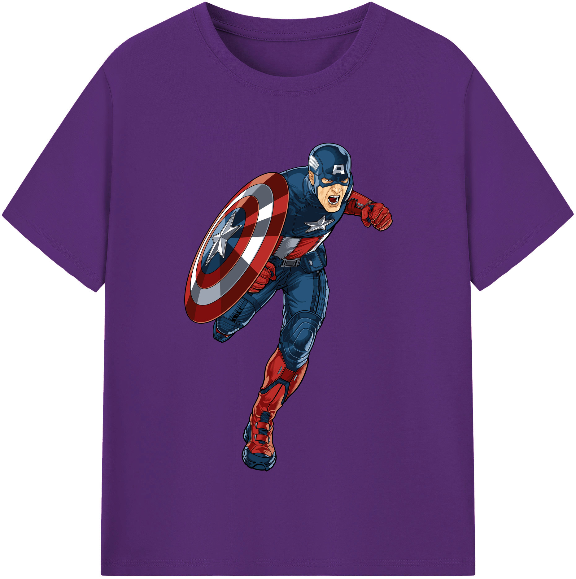 （画像用） アベンジャーズ The Avengers 綿100％半袖Tシャツ（フロントプリント）