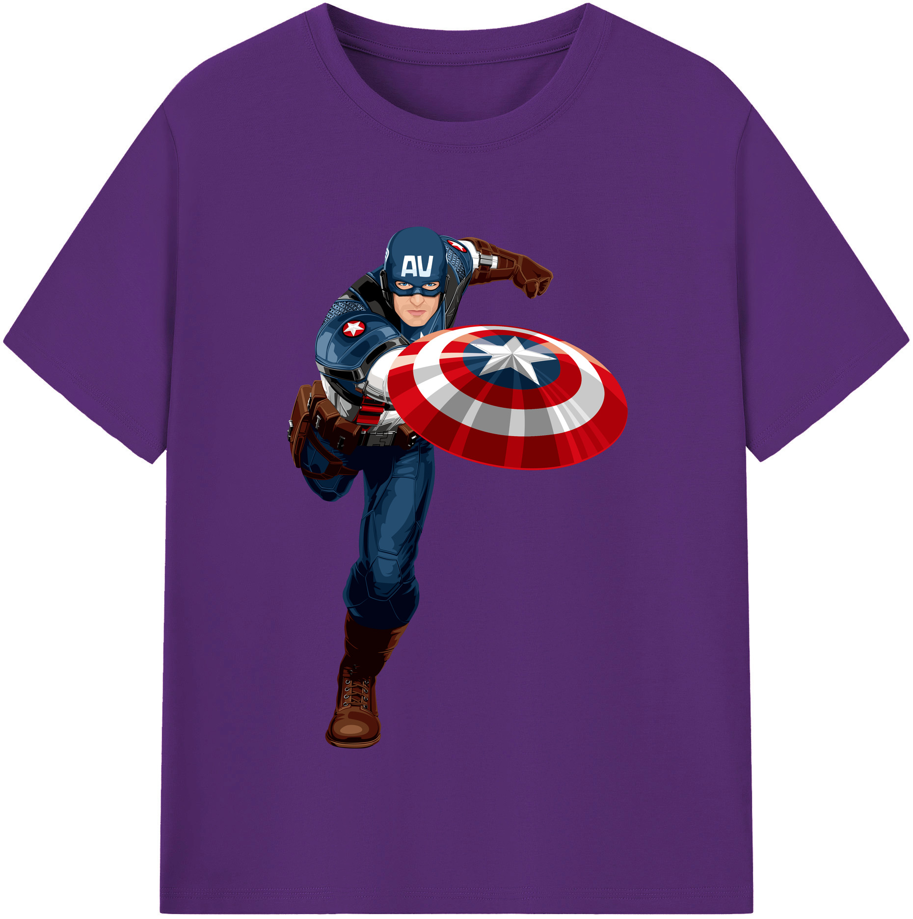 （画像用） アベンジャーズ The Avengers 綿100％半袖Tシャツ（フロントプリント）