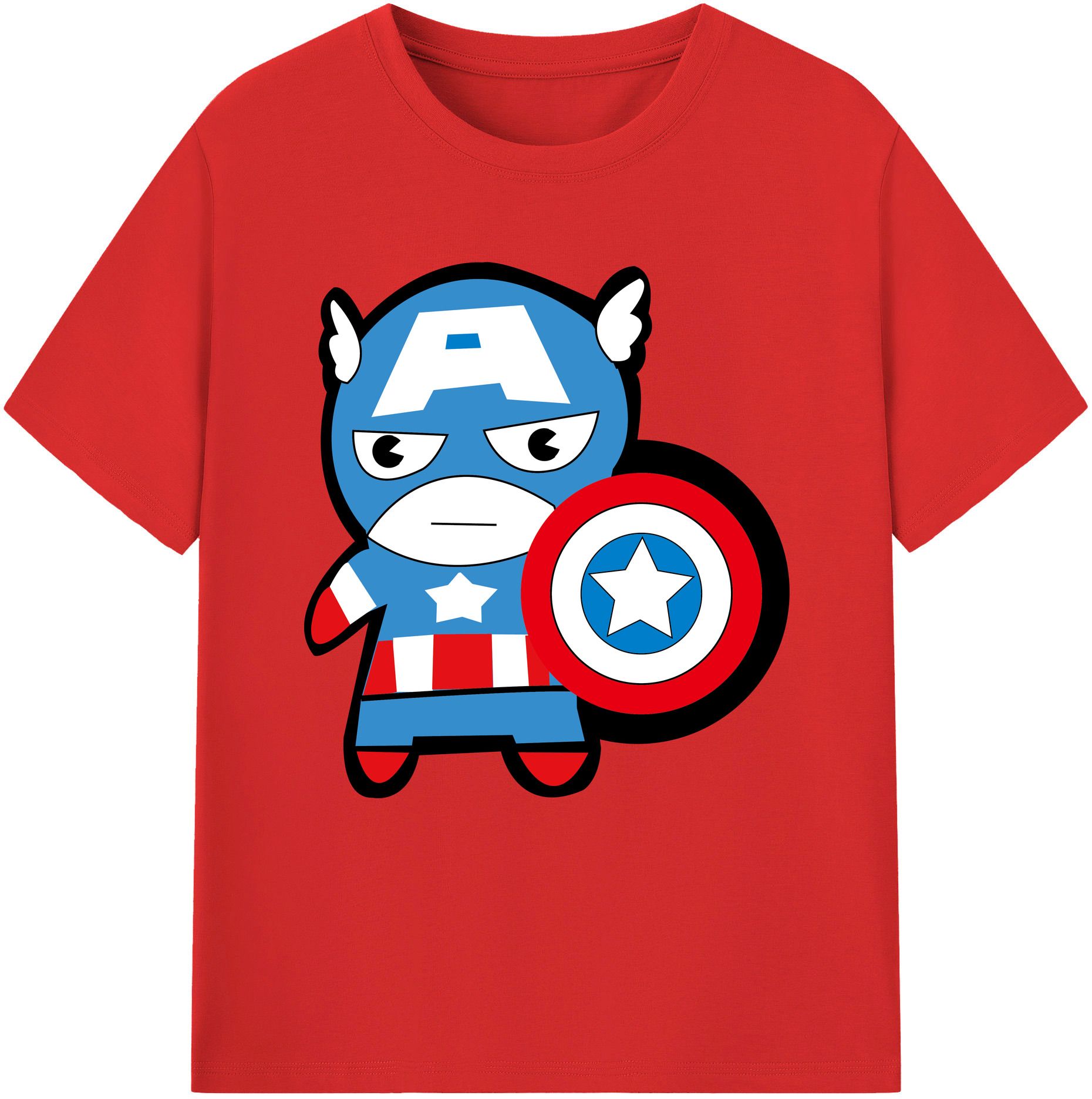（画像用） アベンジャーズ The Avengers 綿100％半袖Tシャツ（フロントプリント）