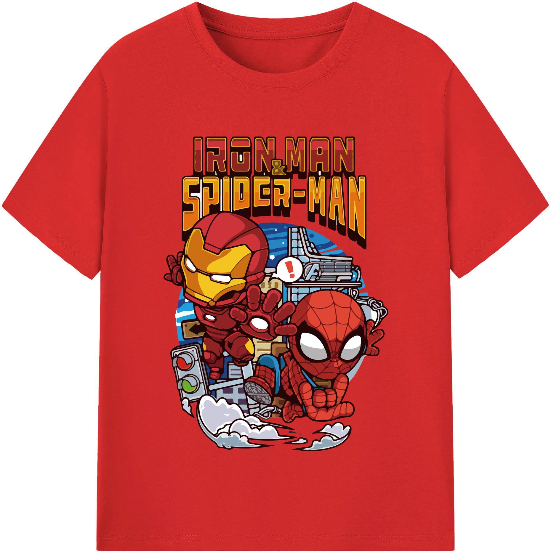 （画像用） アベンジャーズ The Avengers 綿100％半袖Tシャツ（フロントプリント）