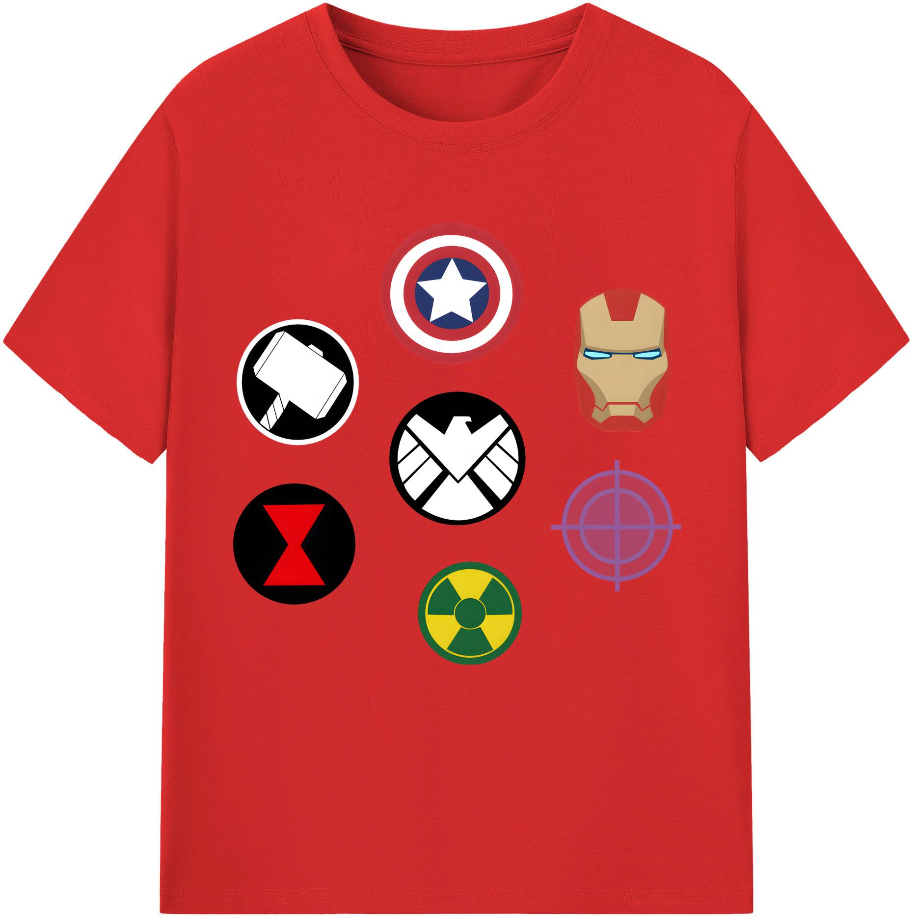 （画像用） アベンジャーズ The Avengers 綿100％半袖Tシャツ（フロントプリント）