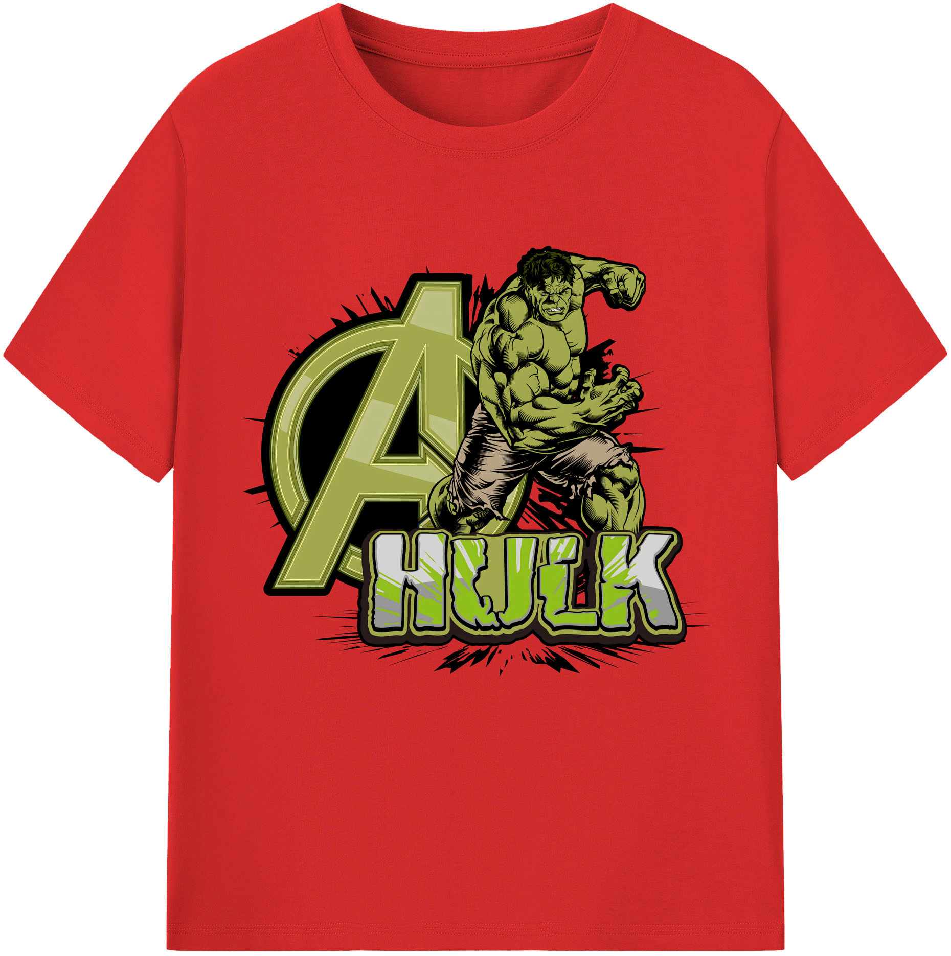 （画像用） アベンジャーズ The Avengers 綿100％半袖Tシャツ（フロントプリント）