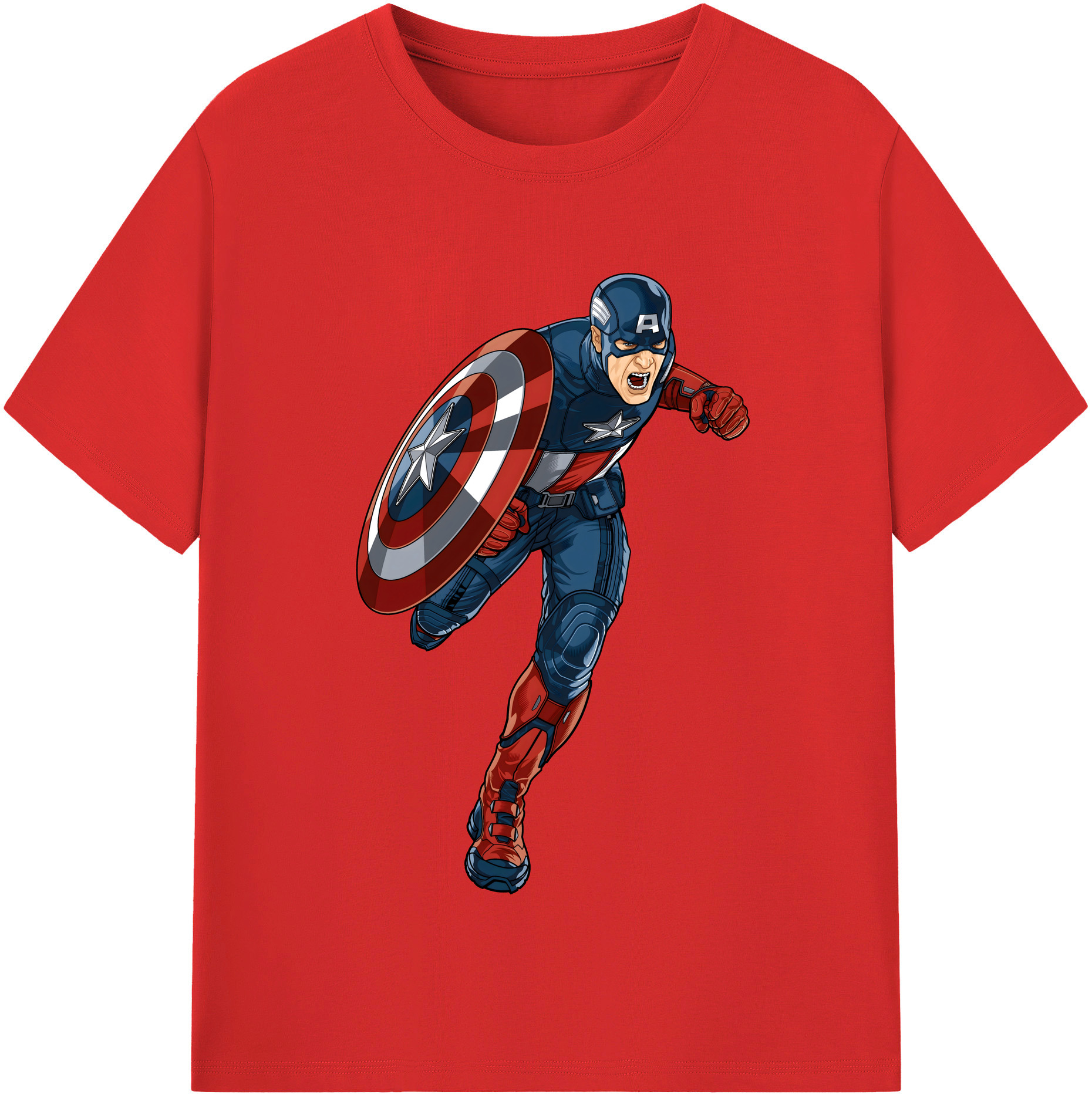 （画像用） アベンジャーズ The Avengers 綿100％半袖Tシャツ（フロントプリント）