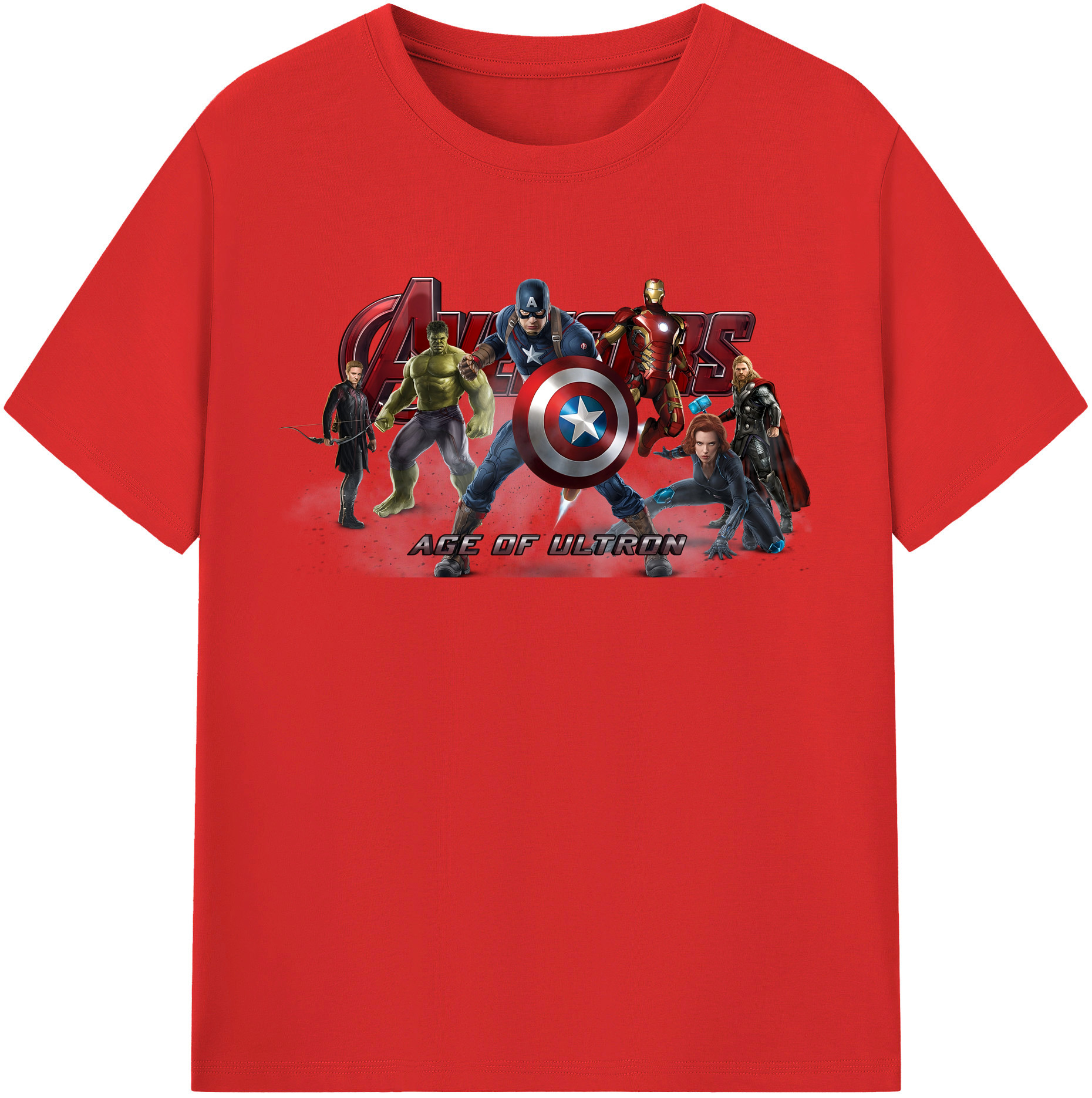 （画像用） アベンジャーズ The Avengers 綿100％半袖Tシャツ（フロントプリント）
