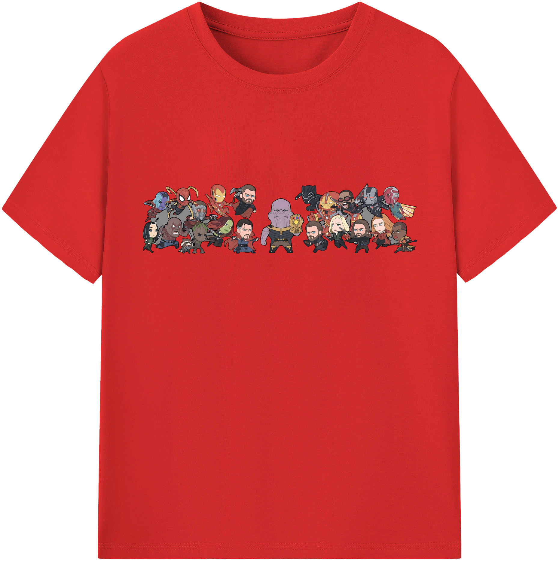 （画像用） アベンジャーズ The Avengers 綿100％半袖Tシャツ（フロントプリント）