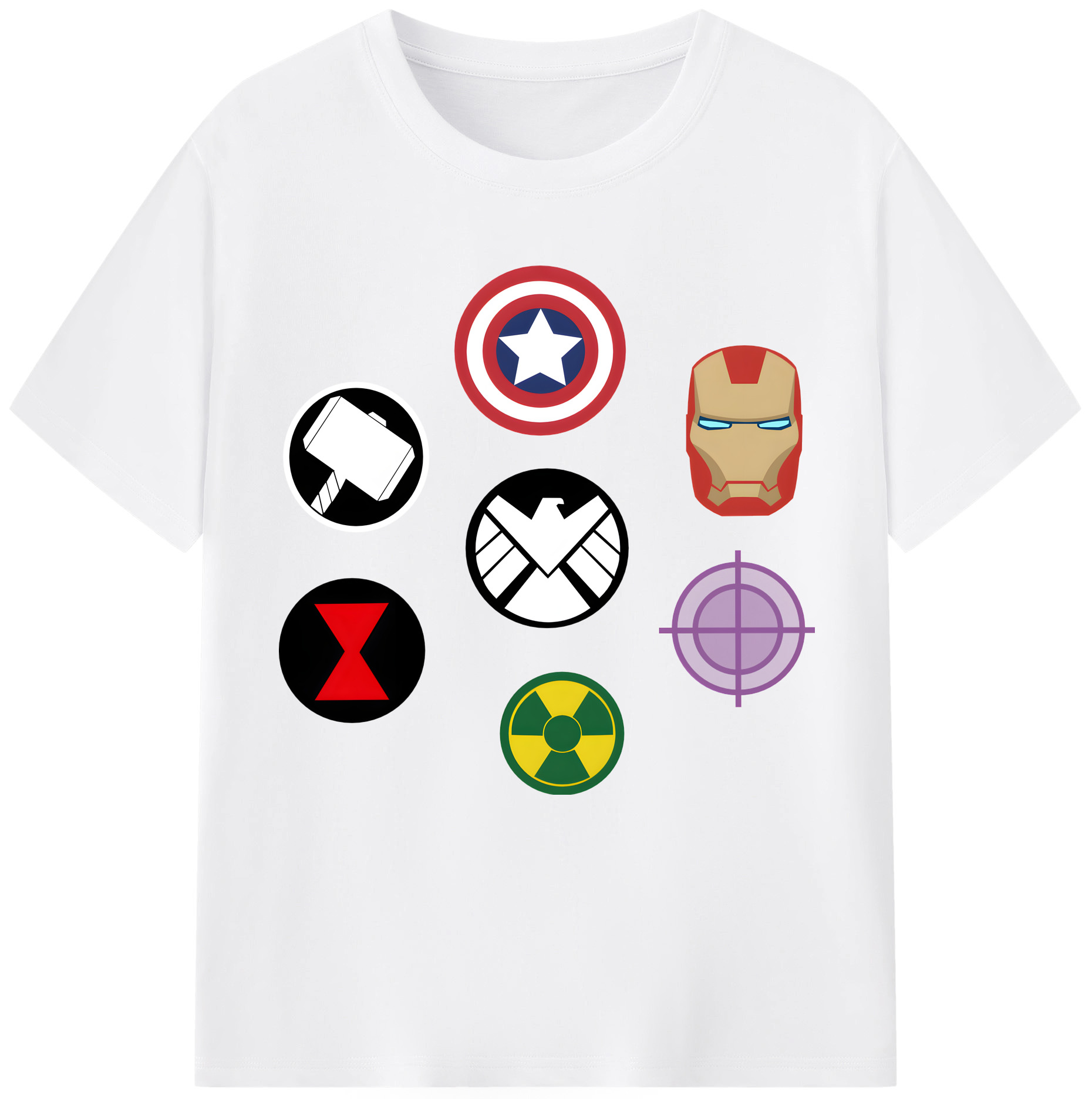 （画像用） アベンジャーズ The Avengers 綿100％半袖Tシャツ（フロントプリント）