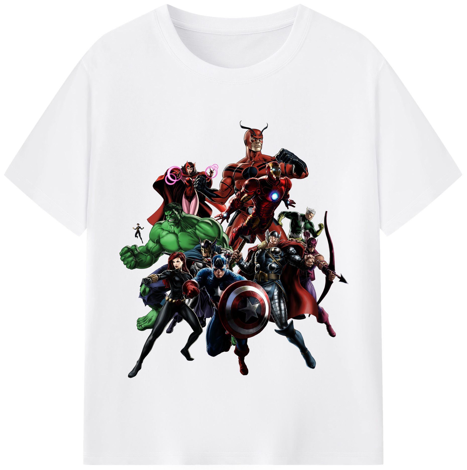 （画像用） アベンジャーズ The Avengers 綿100％半袖Tシャツ（フロントプリント）