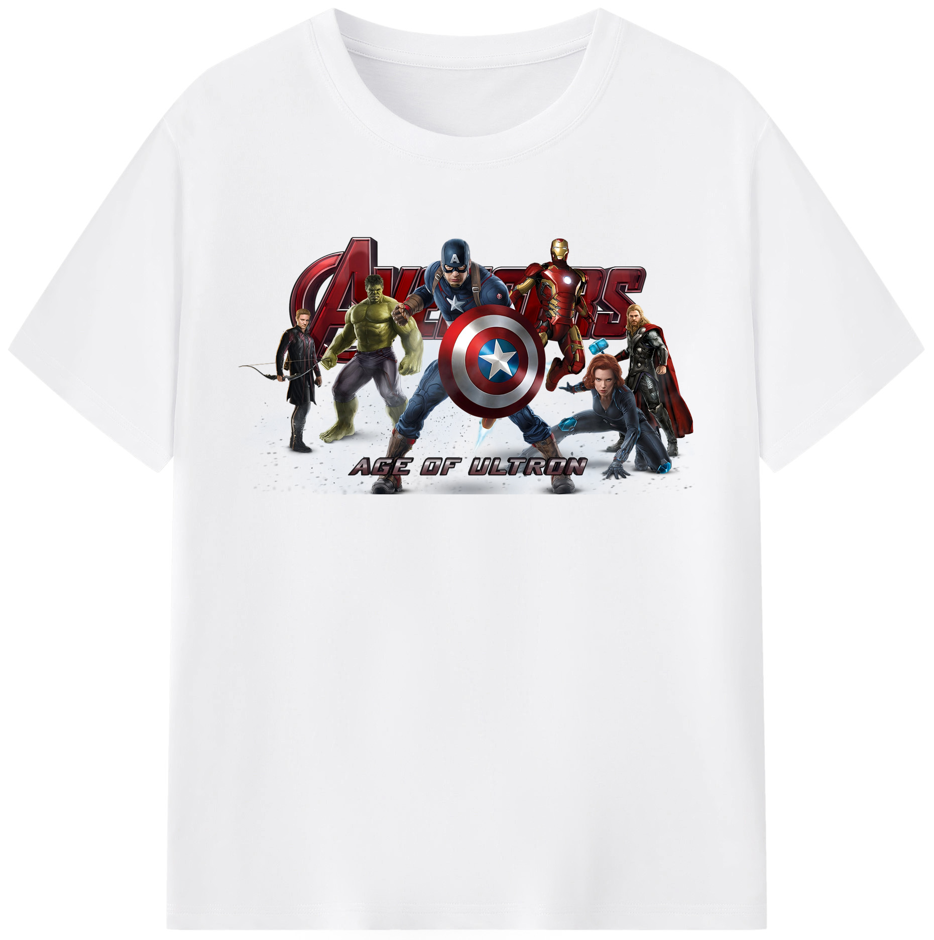 （画像用） アベンジャーズ The Avengers 綿100％半袖Tシャツ（フロントプリント）