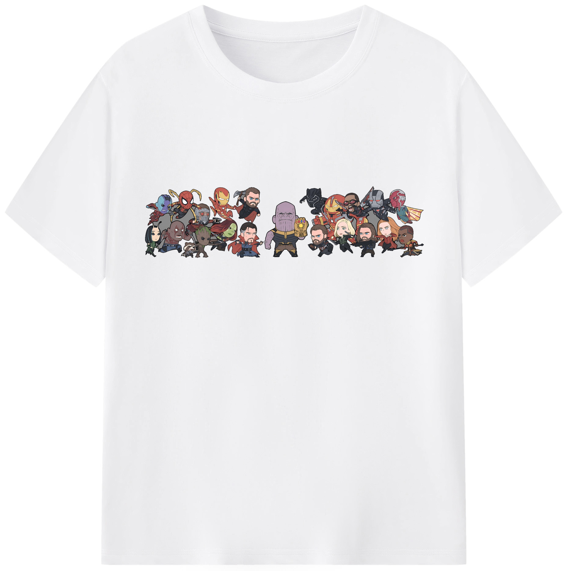 （画像用） アベンジャーズ The Avengers 綿100％半袖Tシャツ（フロントプリント）