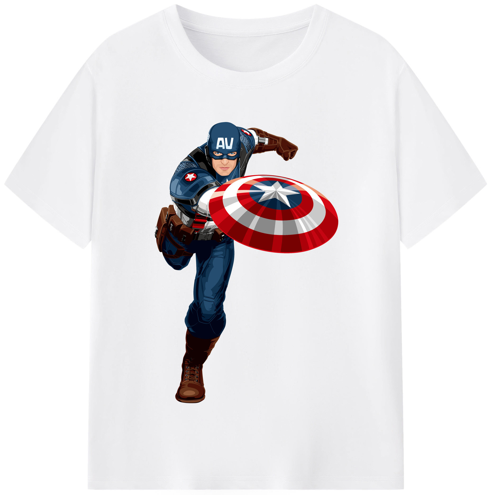 （画像用） アベンジャーズ The Avengers 綿100％半袖Tシャツ（フロントプリント）