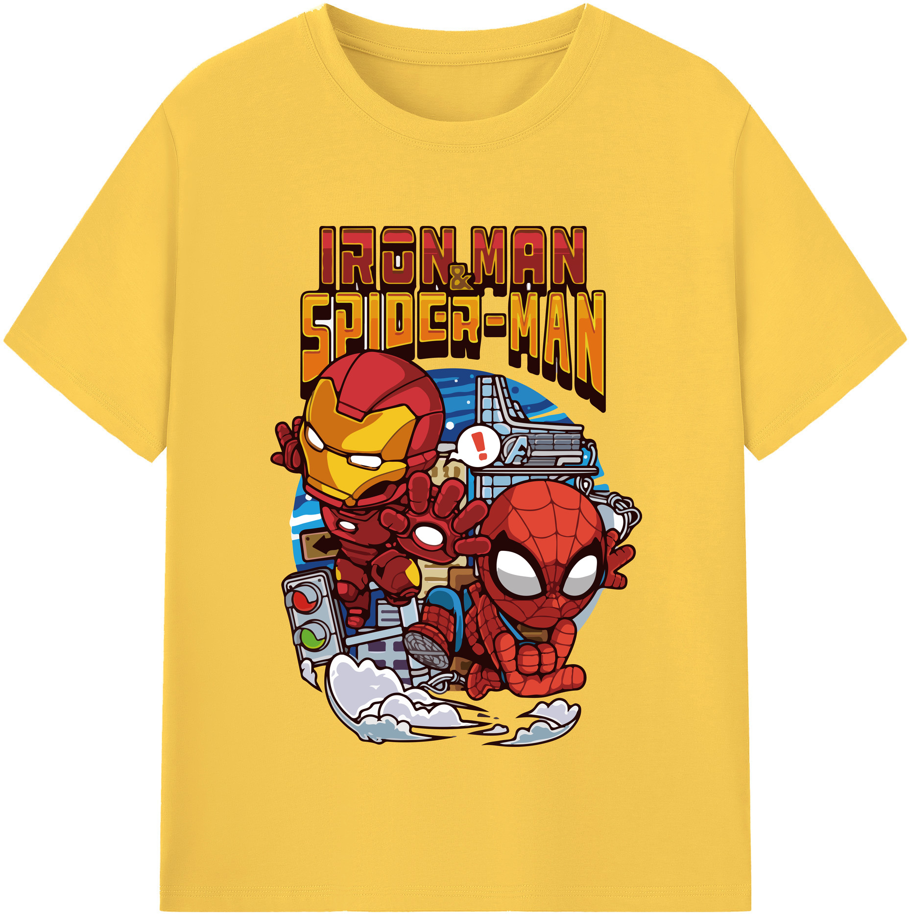 （画像用） アベンジャーズ The Avengers 綿100％半袖Tシャツ（フロントプリント）