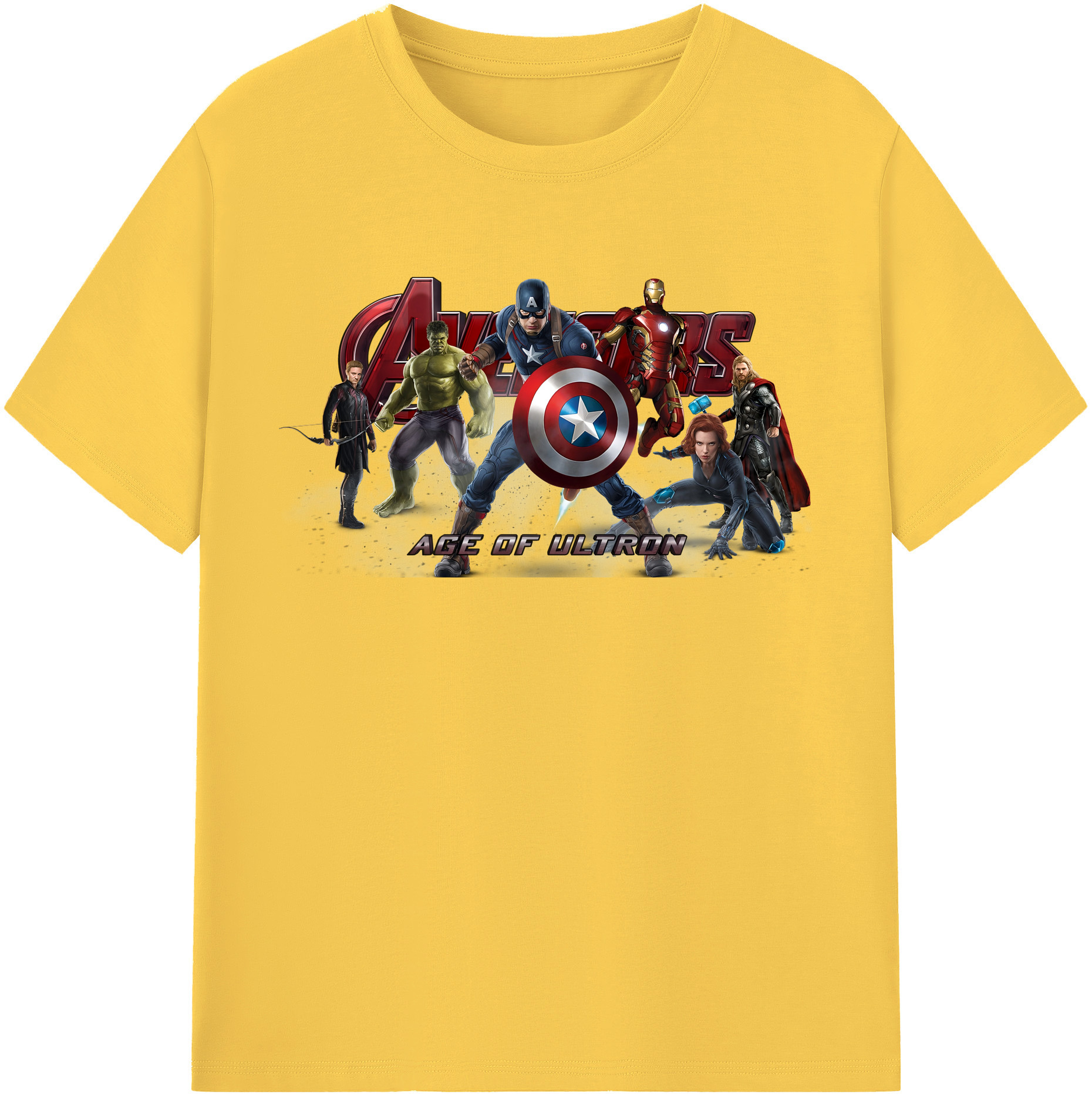 （画像用） アベンジャーズ The Avengers 綿100％半袖Tシャツ（フロントプリント）