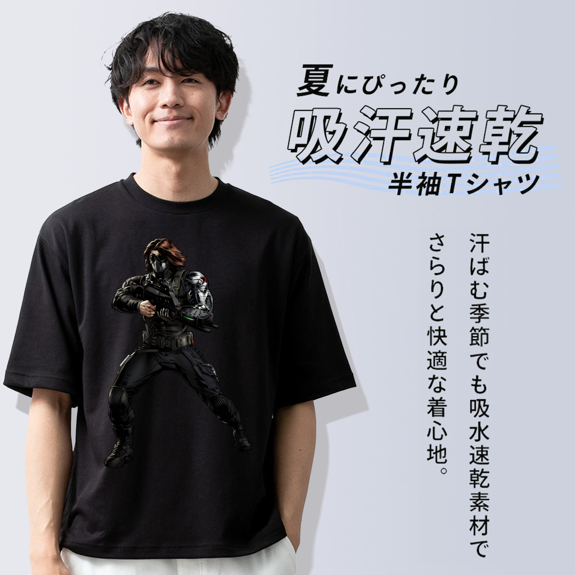 アベンジャーズ The Avengers 綿100％半袖Tシャツ（フロントプリント）