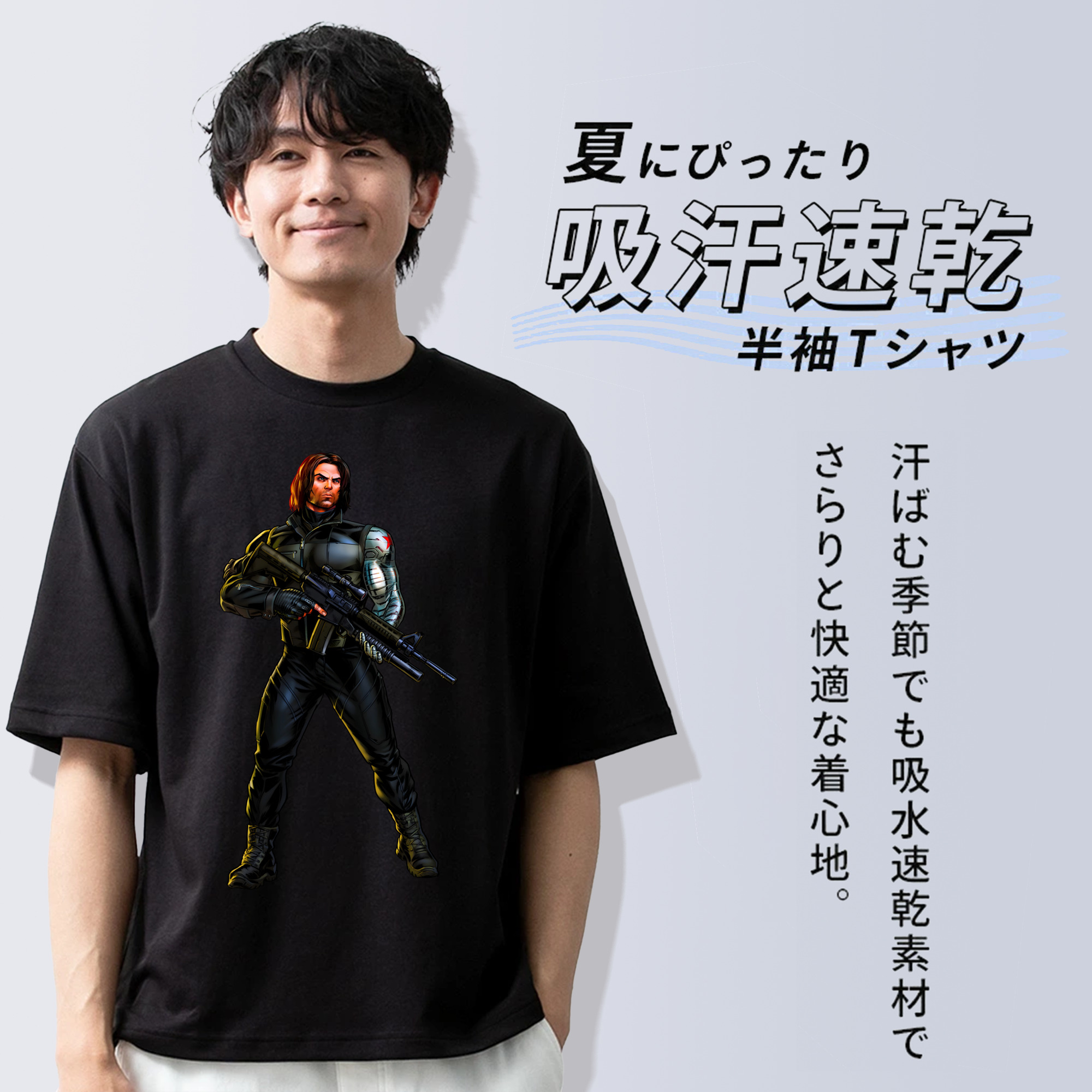アベンジャーズ The Avengers 綿100％半袖Tシャツ（フロントプリント）