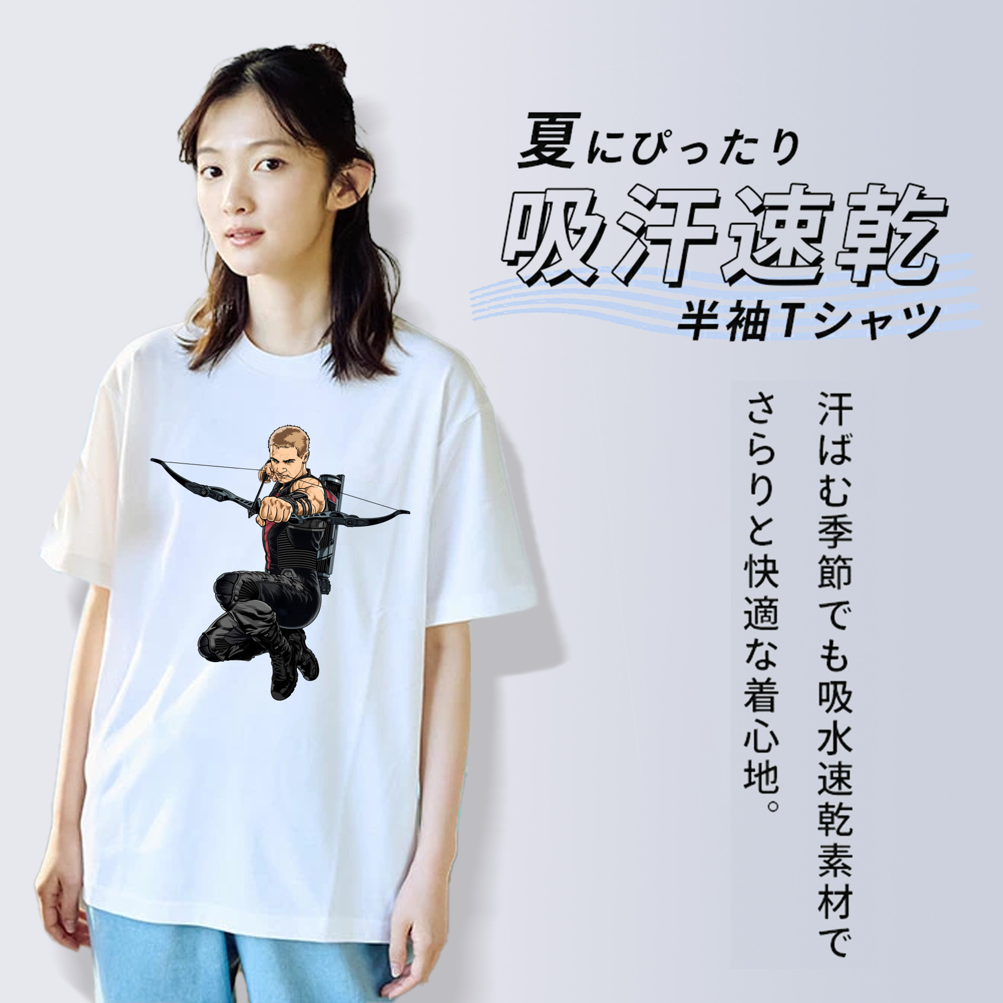 アベンジャーズ The Avengers 綿100％半袖Tシャツ（フロントプリント）