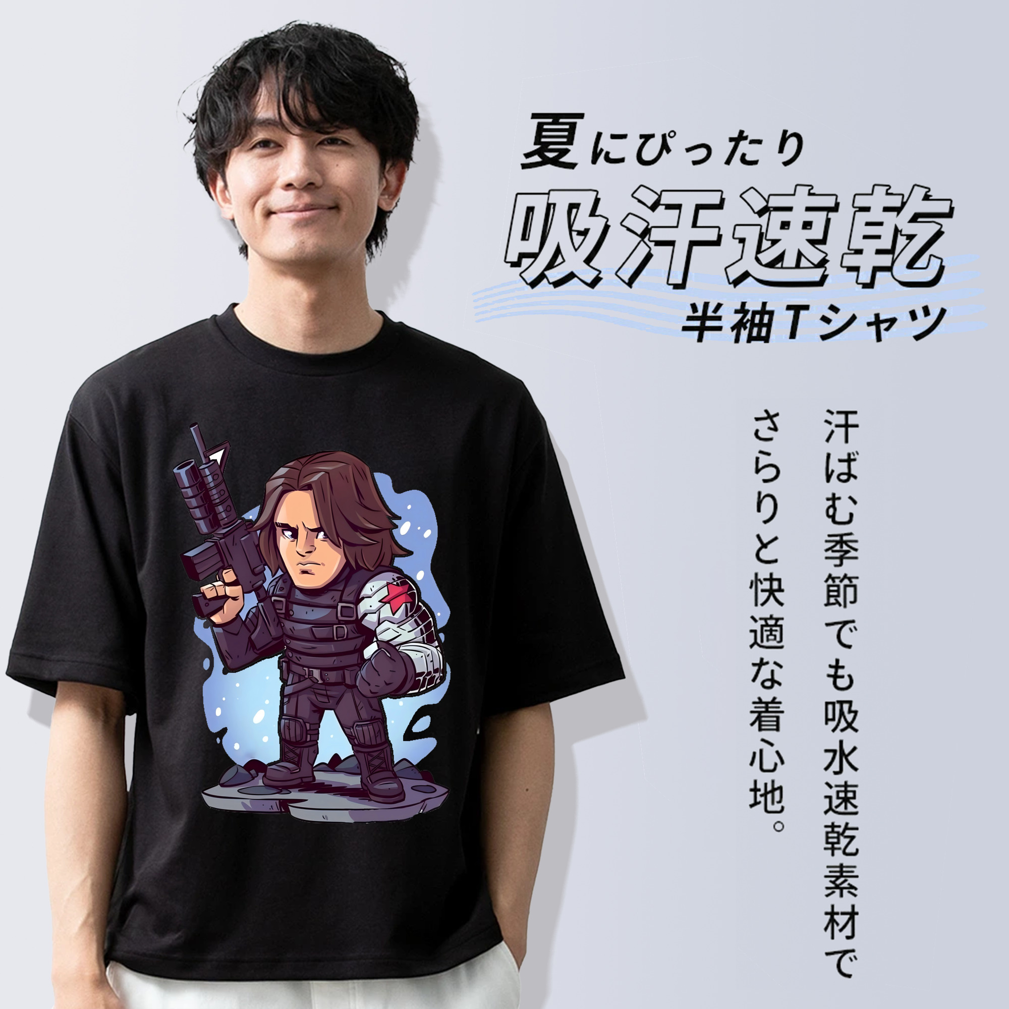 アベンジャーズ The Avengers 綿100％半袖Tシャツ（フロントプリント）