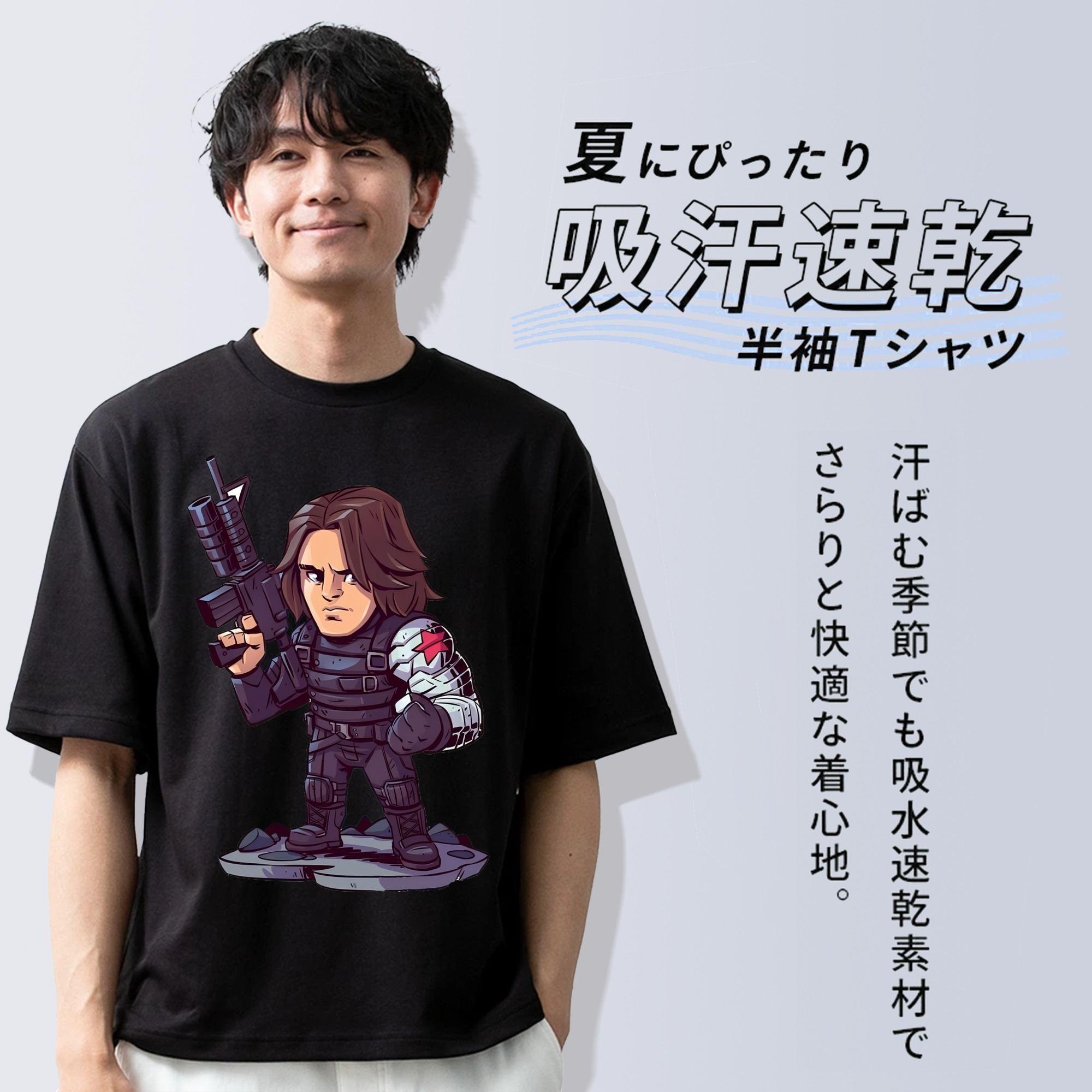 アベンジャーズ The Avengers 綿100％半袖Tシャツ（フロントプリント）