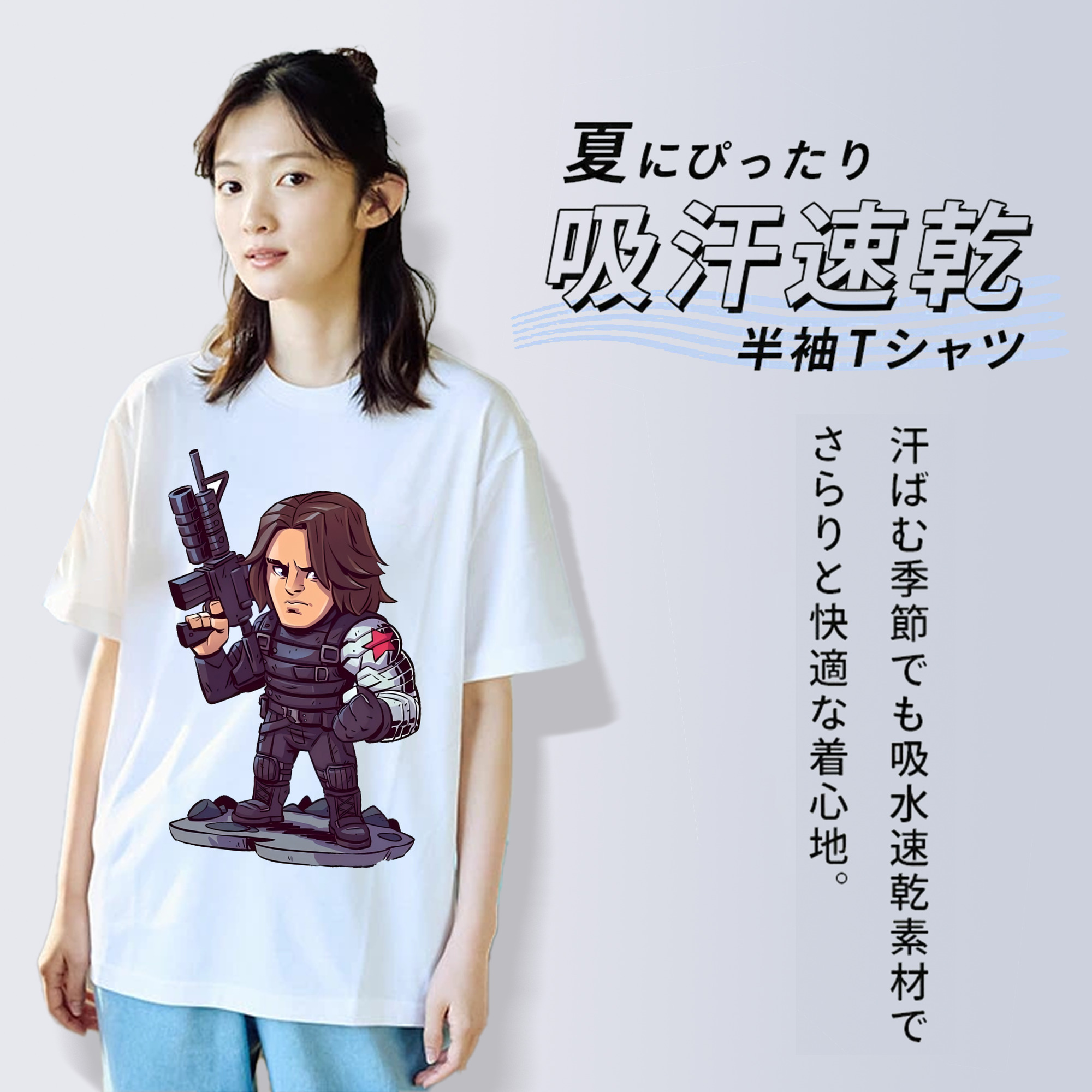 アベンジャーズ The Avengers 綿100％半袖Tシャツ（フロントプリント）