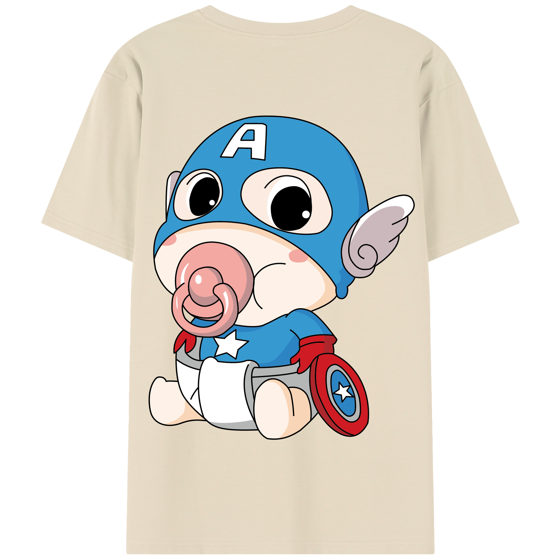 （画像用） アベンジャーズ The Avengers 綿100％半袖Tシャツ（背面プリント）