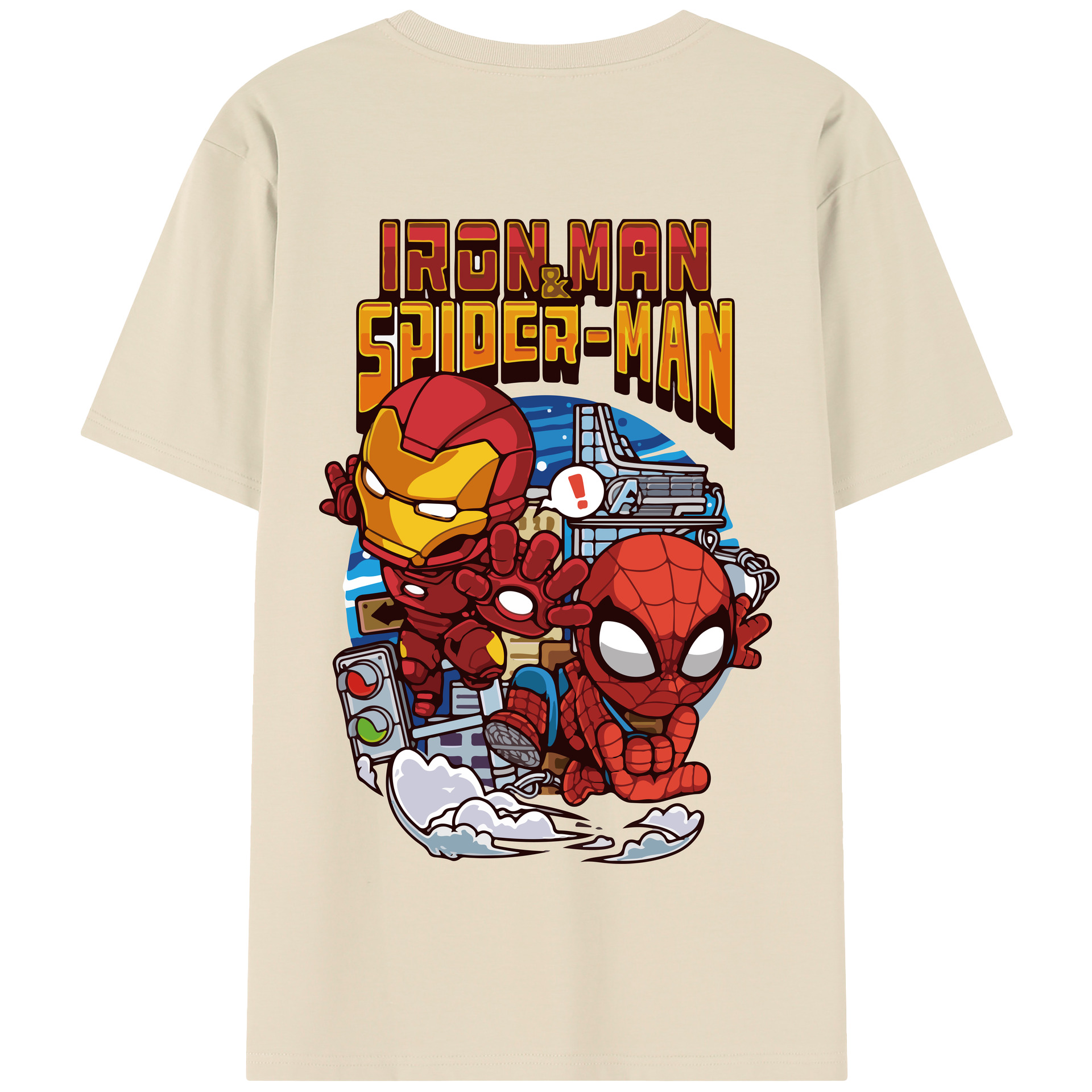 （画像用） アベンジャーズ The Avengers 綿100％半袖Tシャツ（背面プリント）