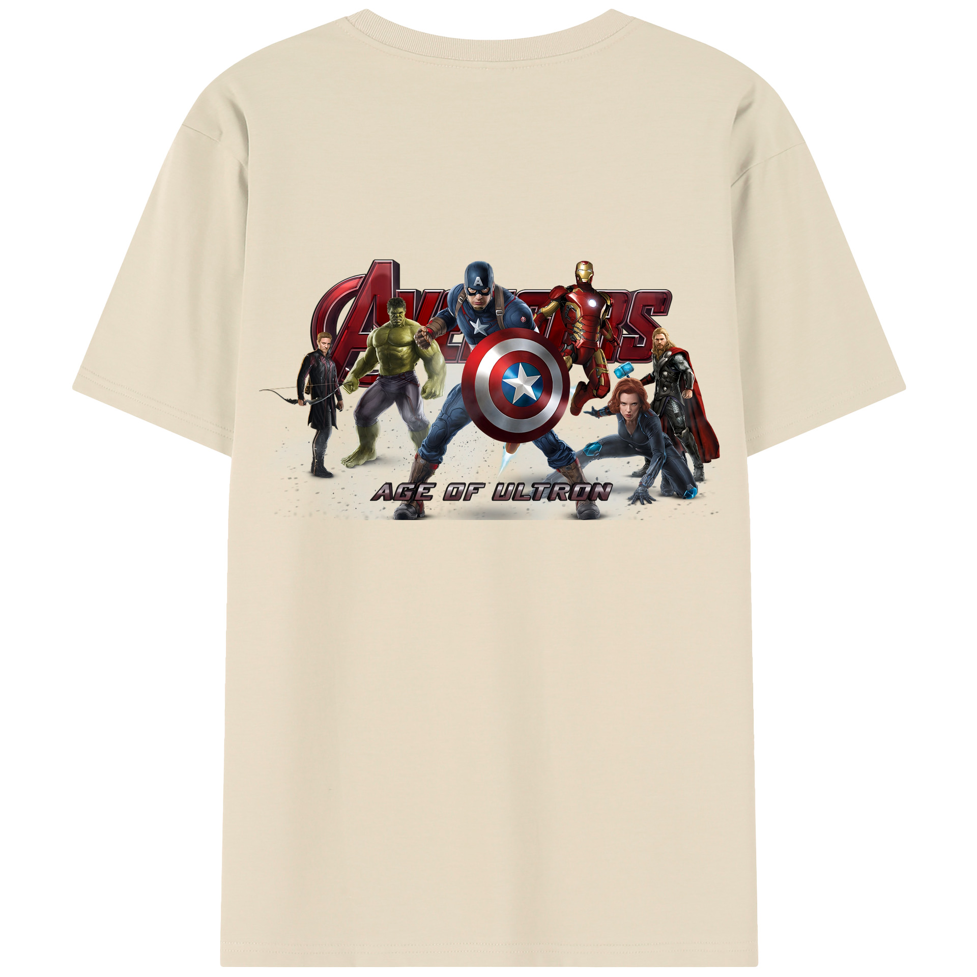 （画像用） アベンジャーズ The Avengers 綿100％半袖Tシャツ（背面プリント）