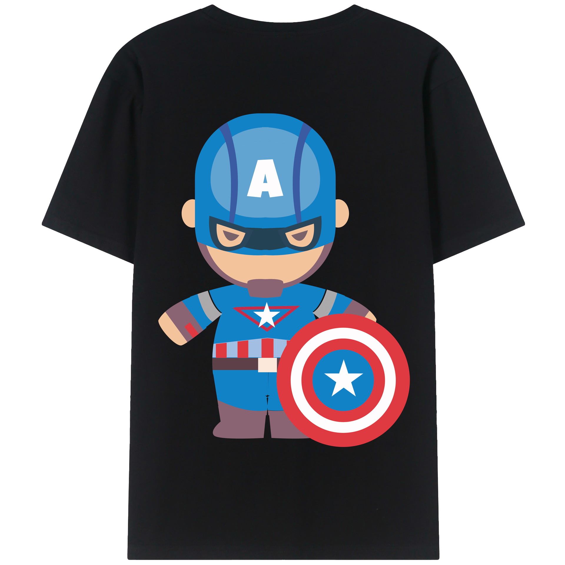 （画像用） アベンジャーズ The Avengers 綿100％半袖Tシャツ（背面プリント）