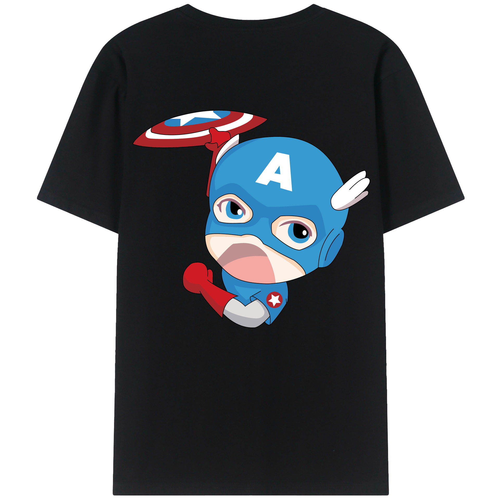 （画像用） アベンジャーズ The Avengers 綿100％半袖Tシャツ（背面プリント）