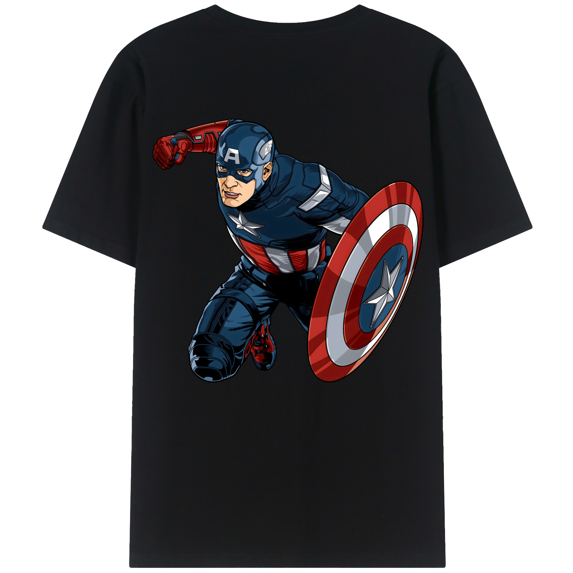 （画像用） アベンジャーズ The Avengers 綿100％半袖Tシャツ（背面プリント）