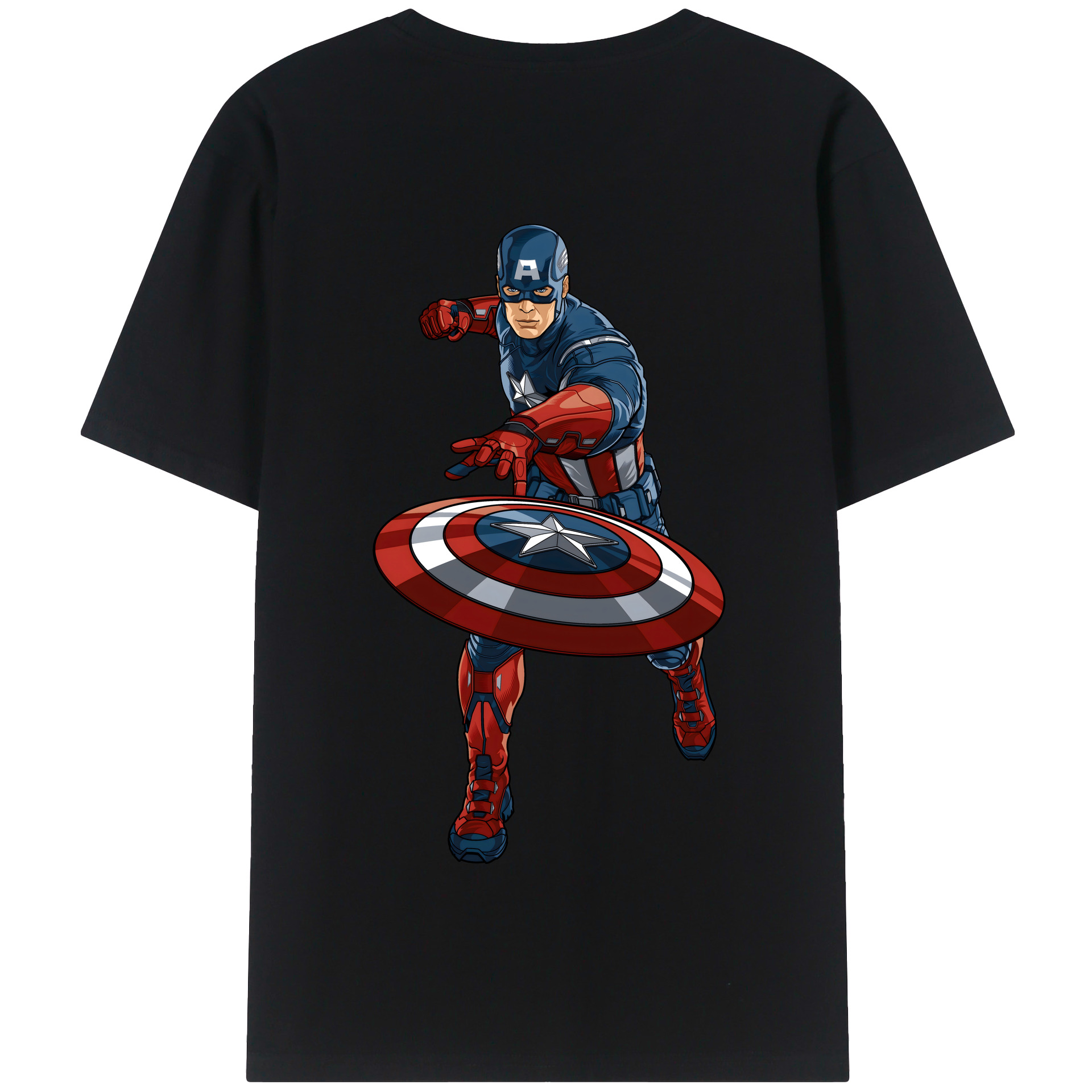 （画像用） アベンジャーズ The Avengers 綿100％半袖Tシャツ（背面プリント）