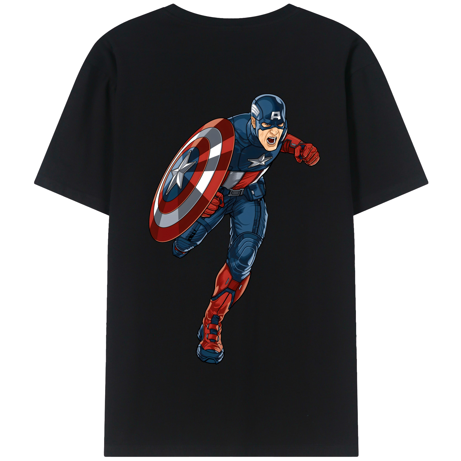 （画像用） アベンジャーズ The Avengers 綿100％半袖Tシャツ（背面プリント）