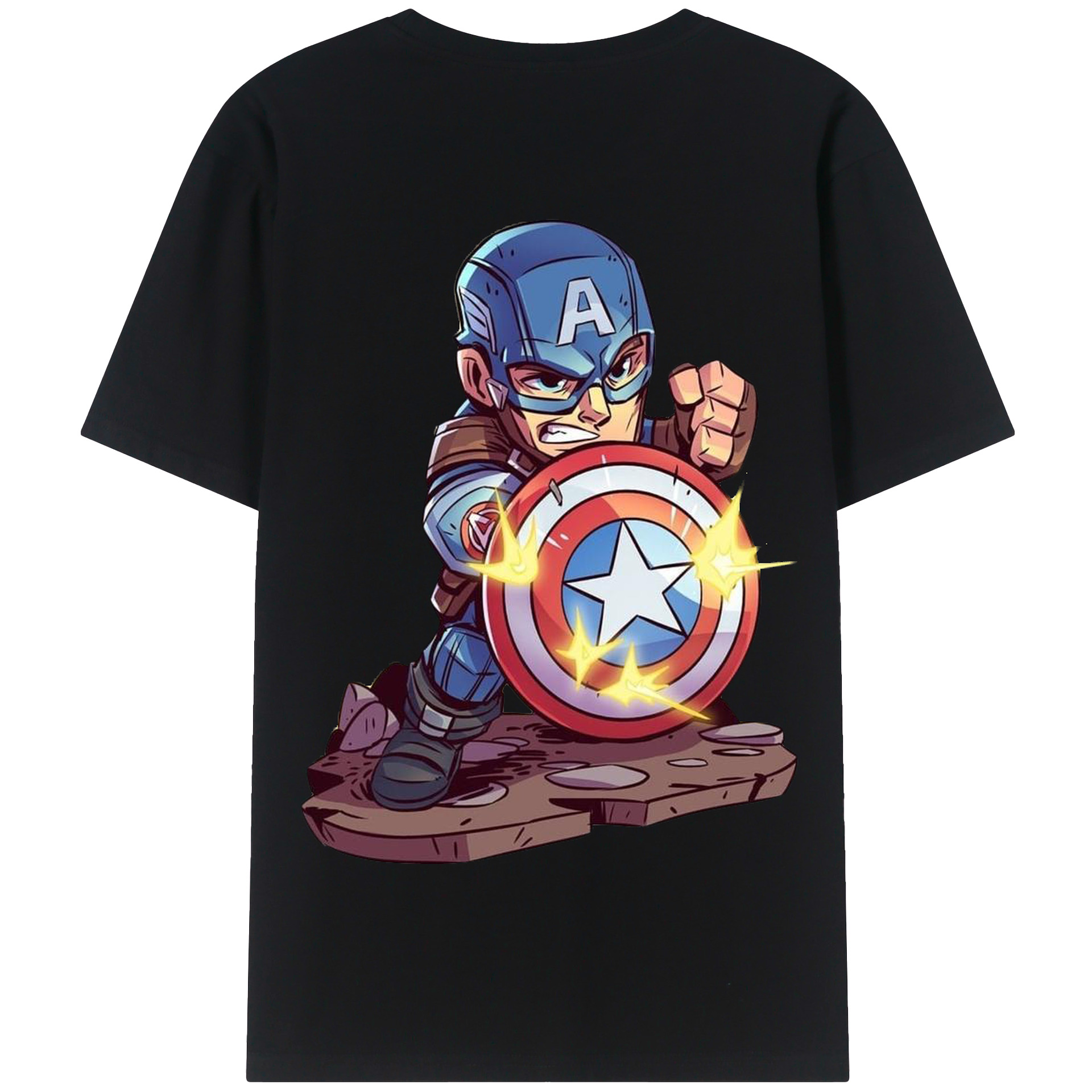 （画像用） アベンジャーズ The Avengers 綿100％半袖Tシャツ（背面プリント）