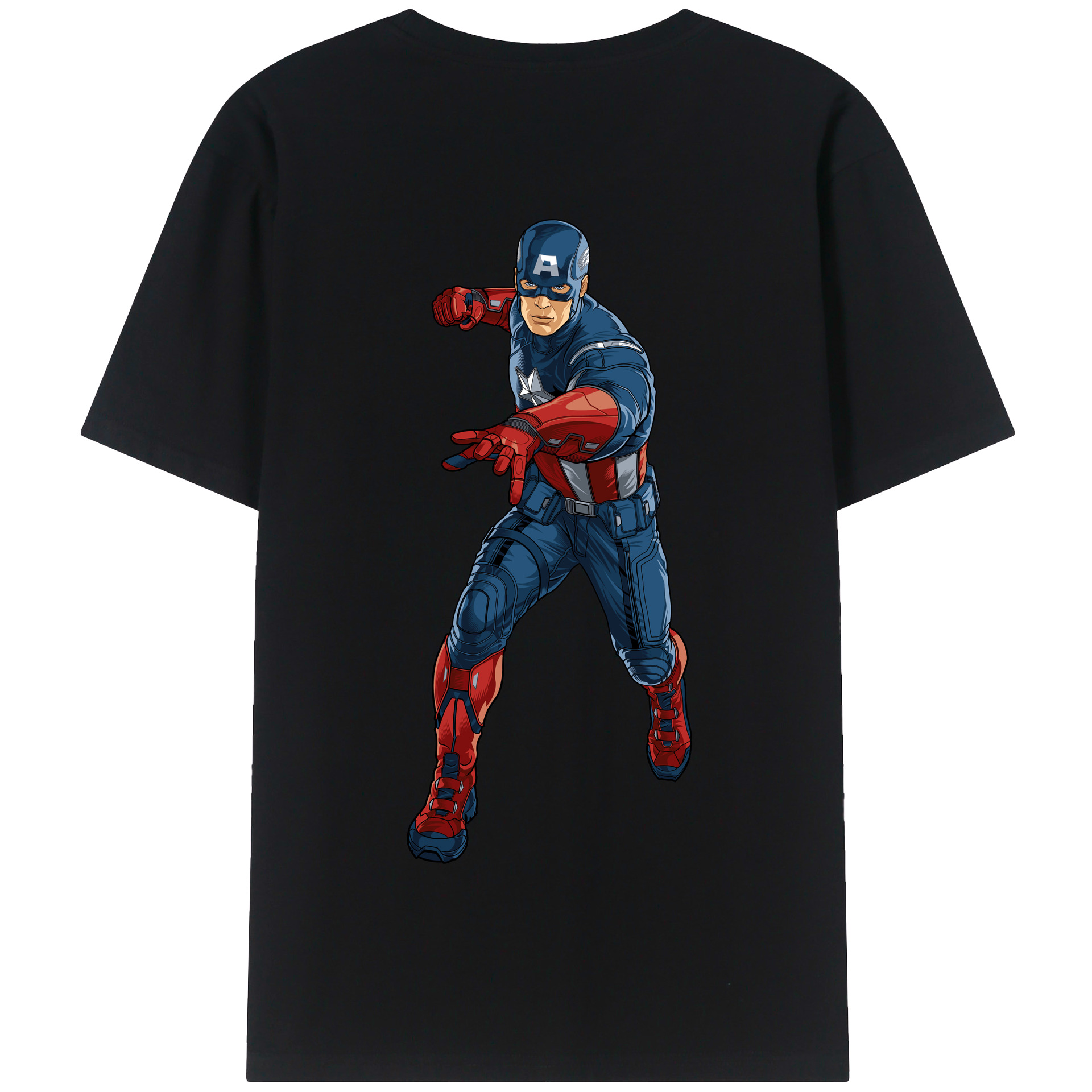 （画像用） アベンジャーズ The Avengers 綿100％半袖Tシャツ（背面プリント）