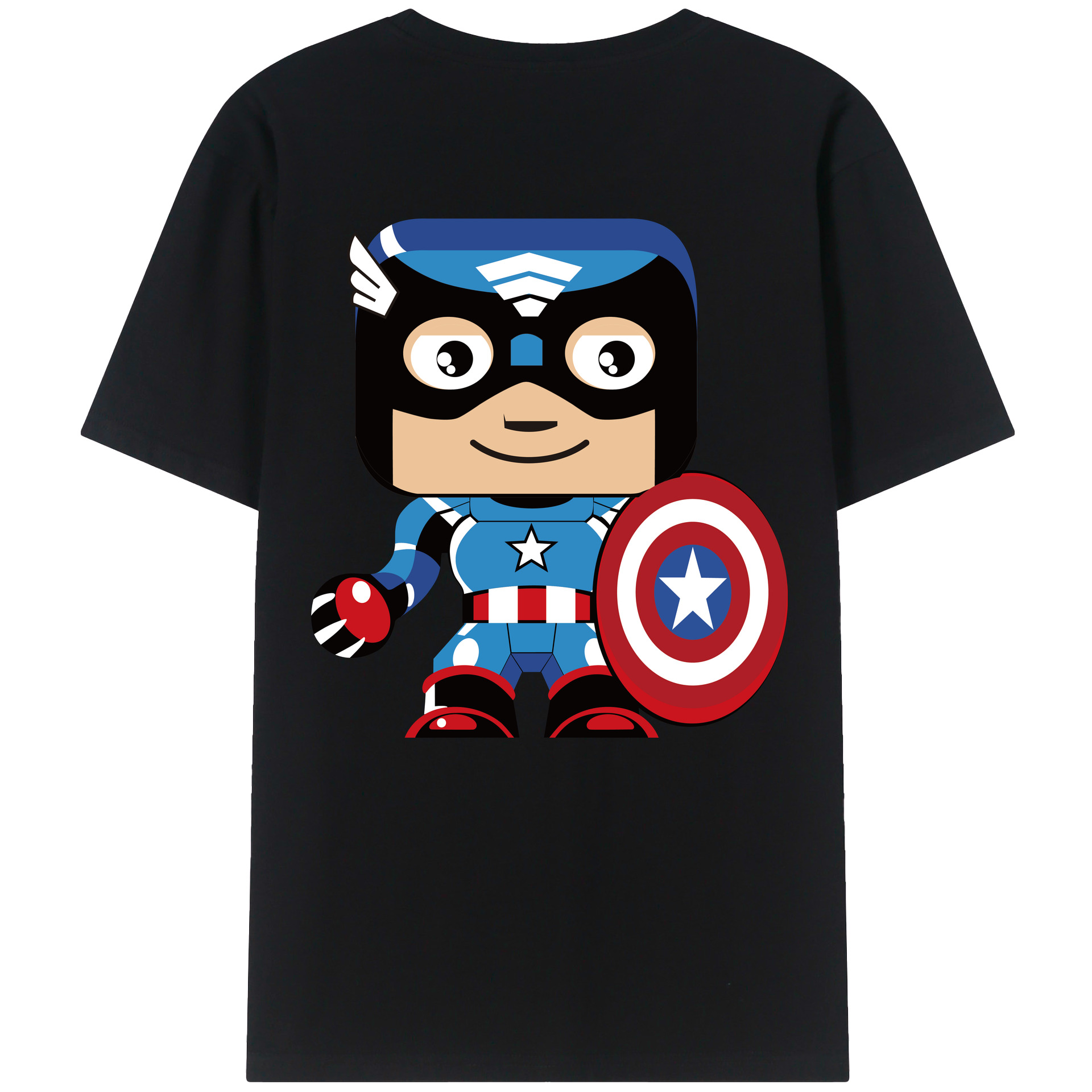 （画像用） アベンジャーズ The Avengers 綿100％半袖Tシャツ（背面プリント）