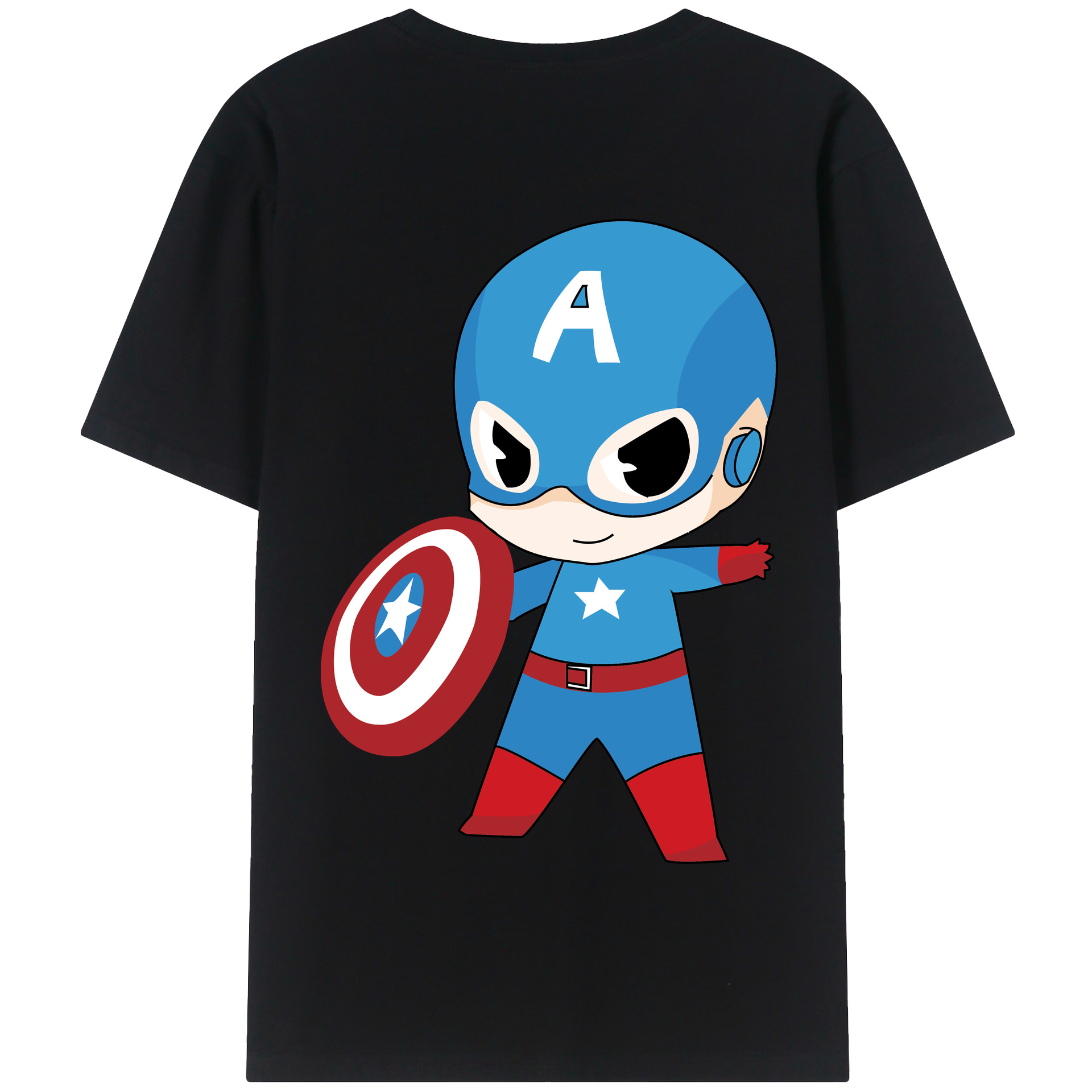 （画像用） アベンジャーズ The Avengers 綿100％半袖Tシャツ（背面プリント）