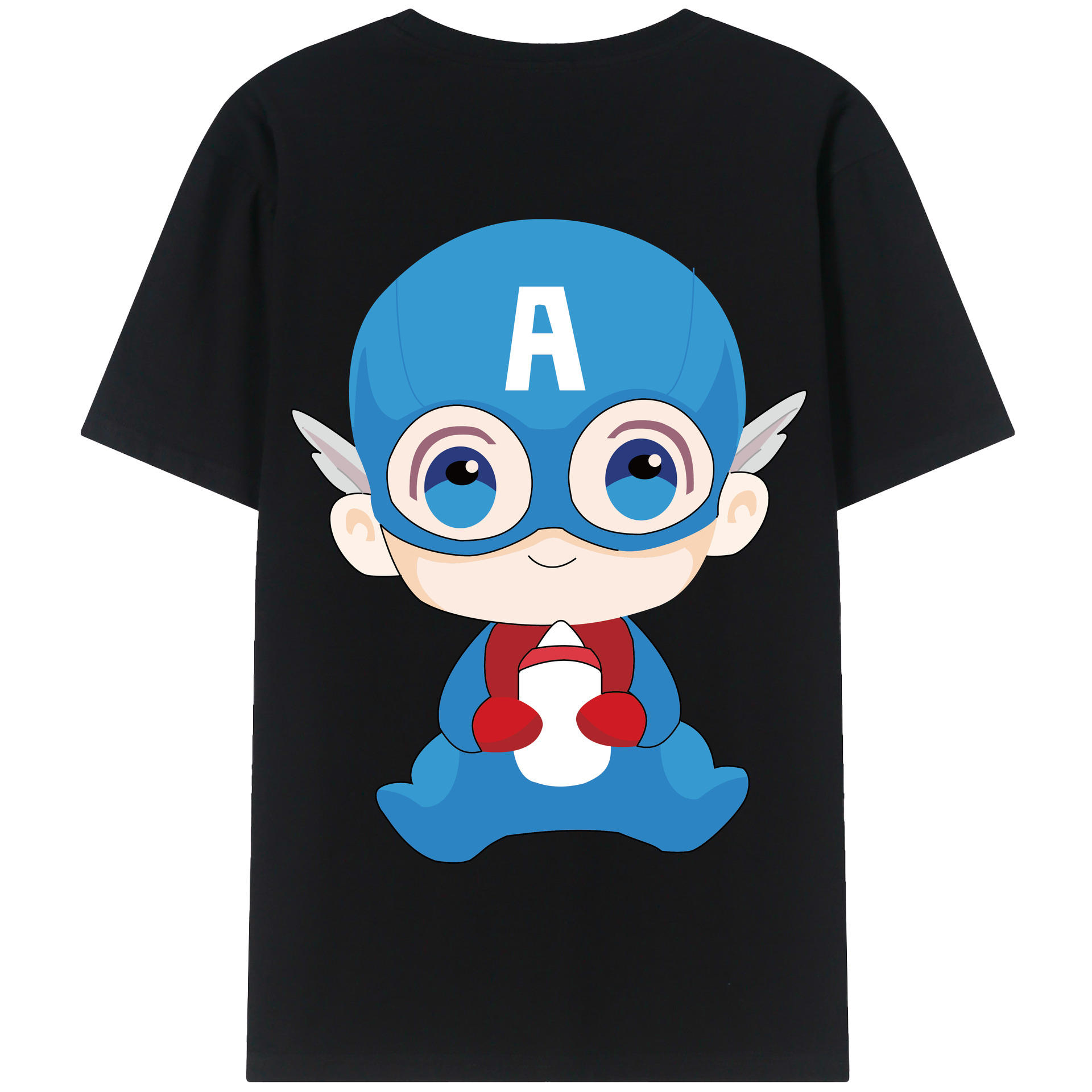 （画像用） アベンジャーズ The Avengers 綿100％半袖Tシャツ（背面プリント）