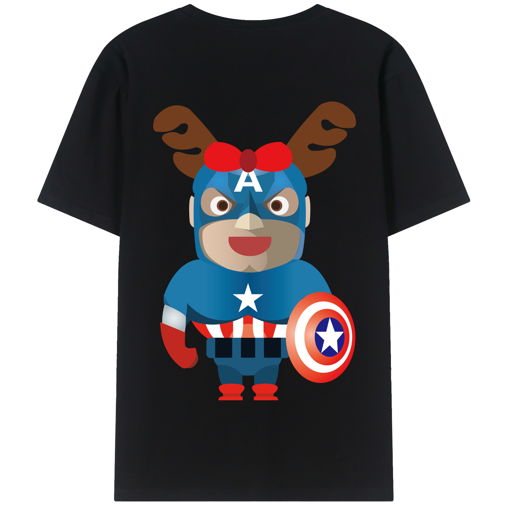 （画像用） アベンジャーズ The Avengers 綿100％半袖Tシャツ（背面プリント）