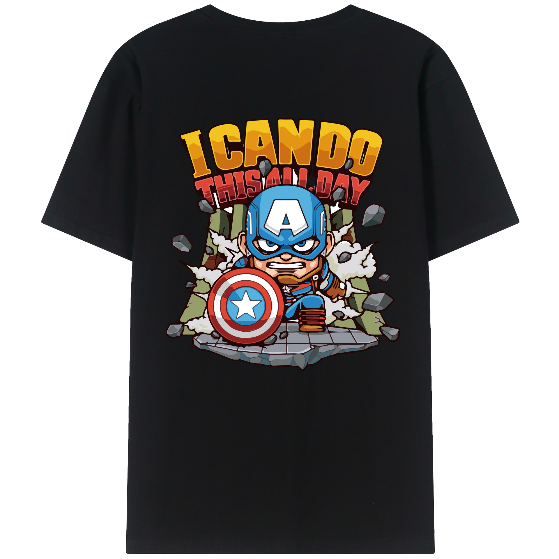 （画像用） アベンジャーズ The Avengers 綿100％半袖Tシャツ（背面プリント）