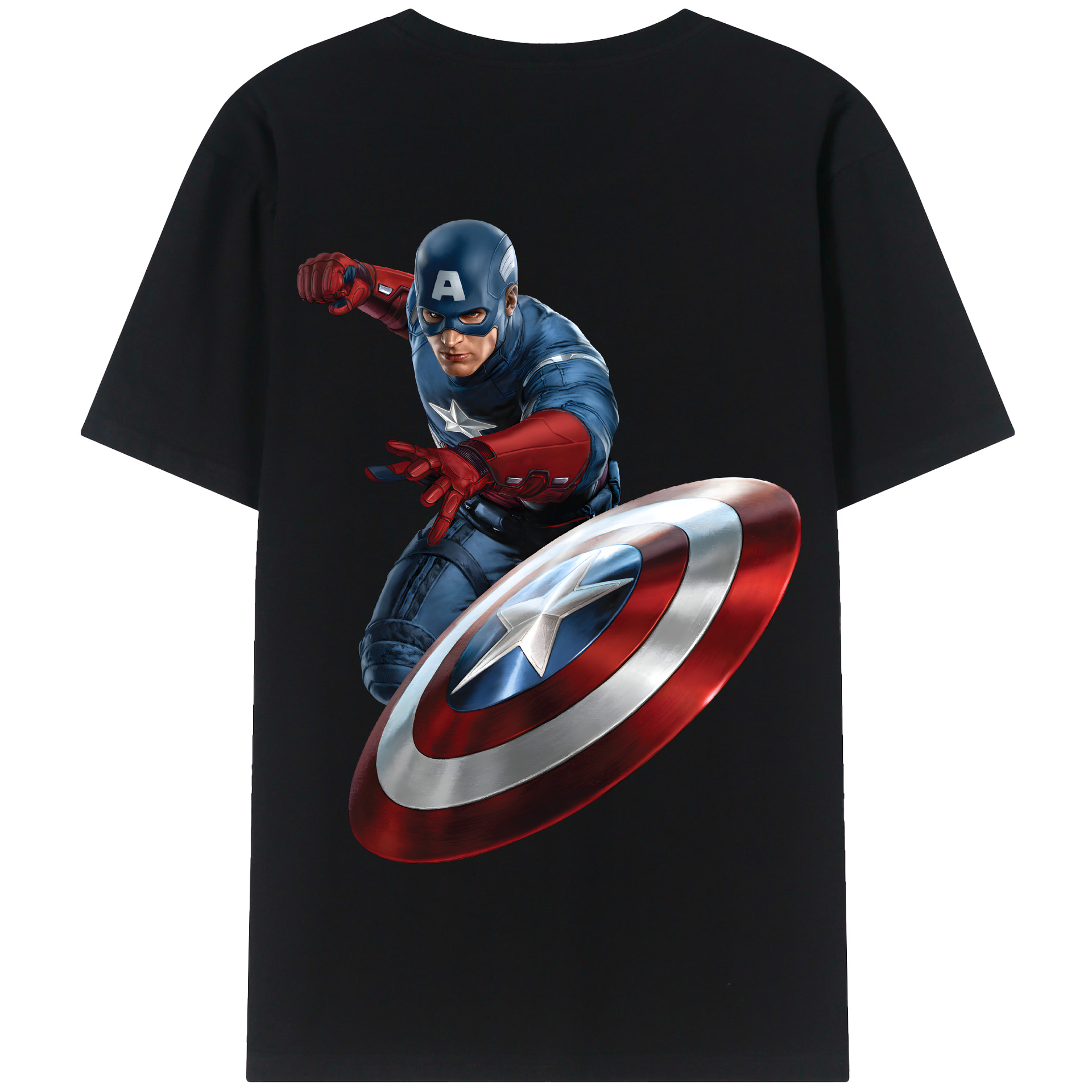 （画像用） アベンジャーズ The Avengers 綿100％半袖Tシャツ（背面プリント）