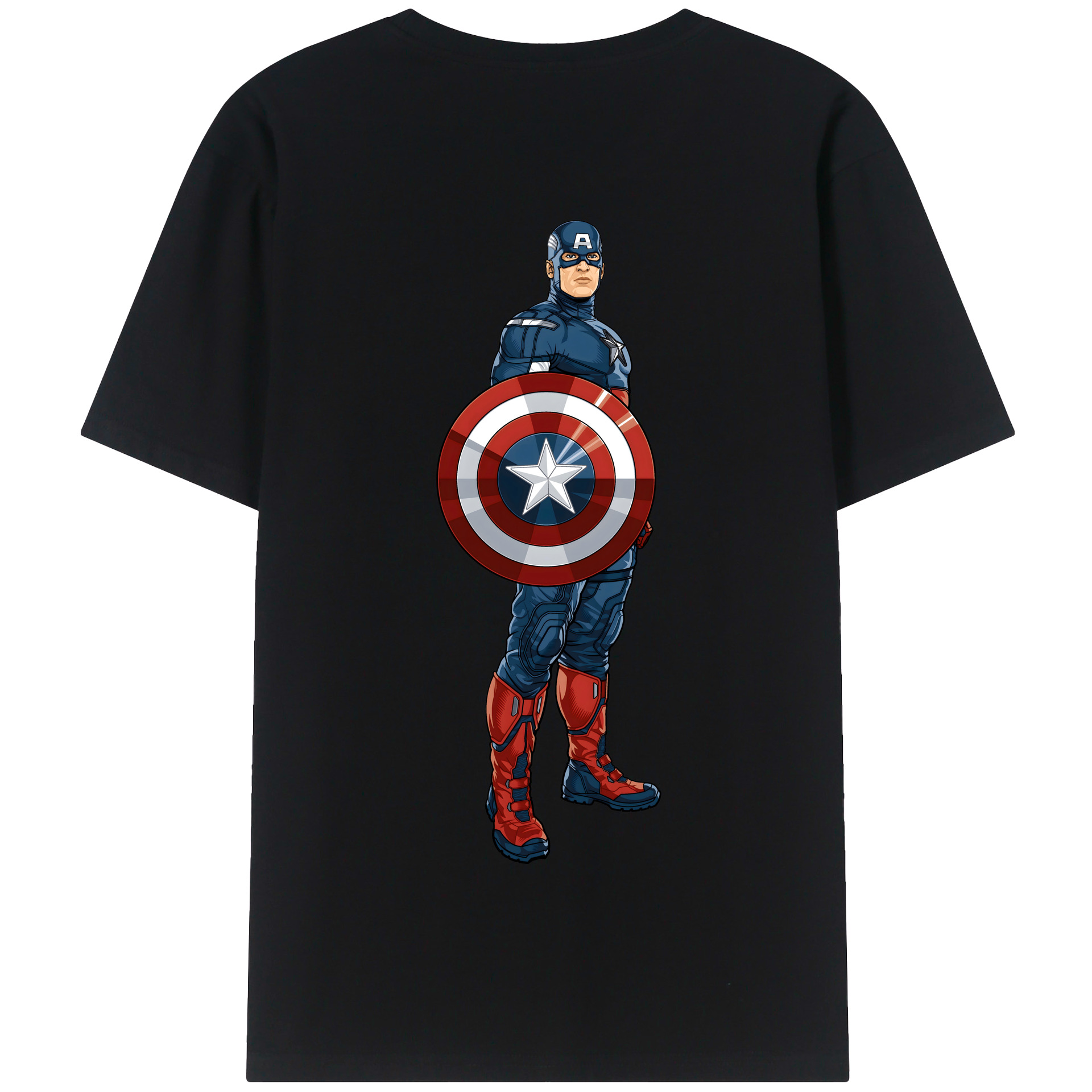 （画像用） アベンジャーズ The Avengers 綿100％半袖Tシャツ（背面プリント）