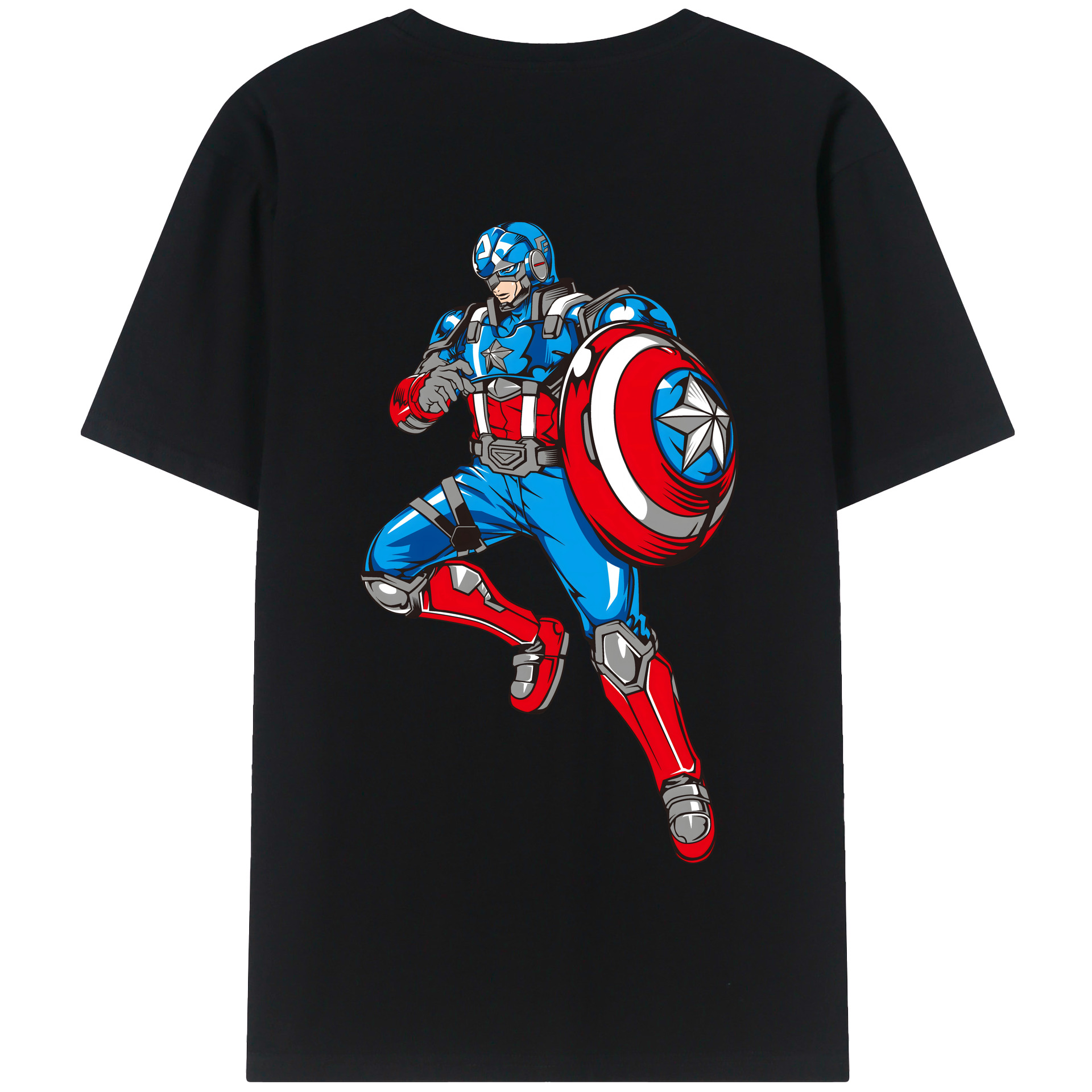 （画像用） アベンジャーズ The Avengers 綿100％半袖Tシャツ（背面プリント）