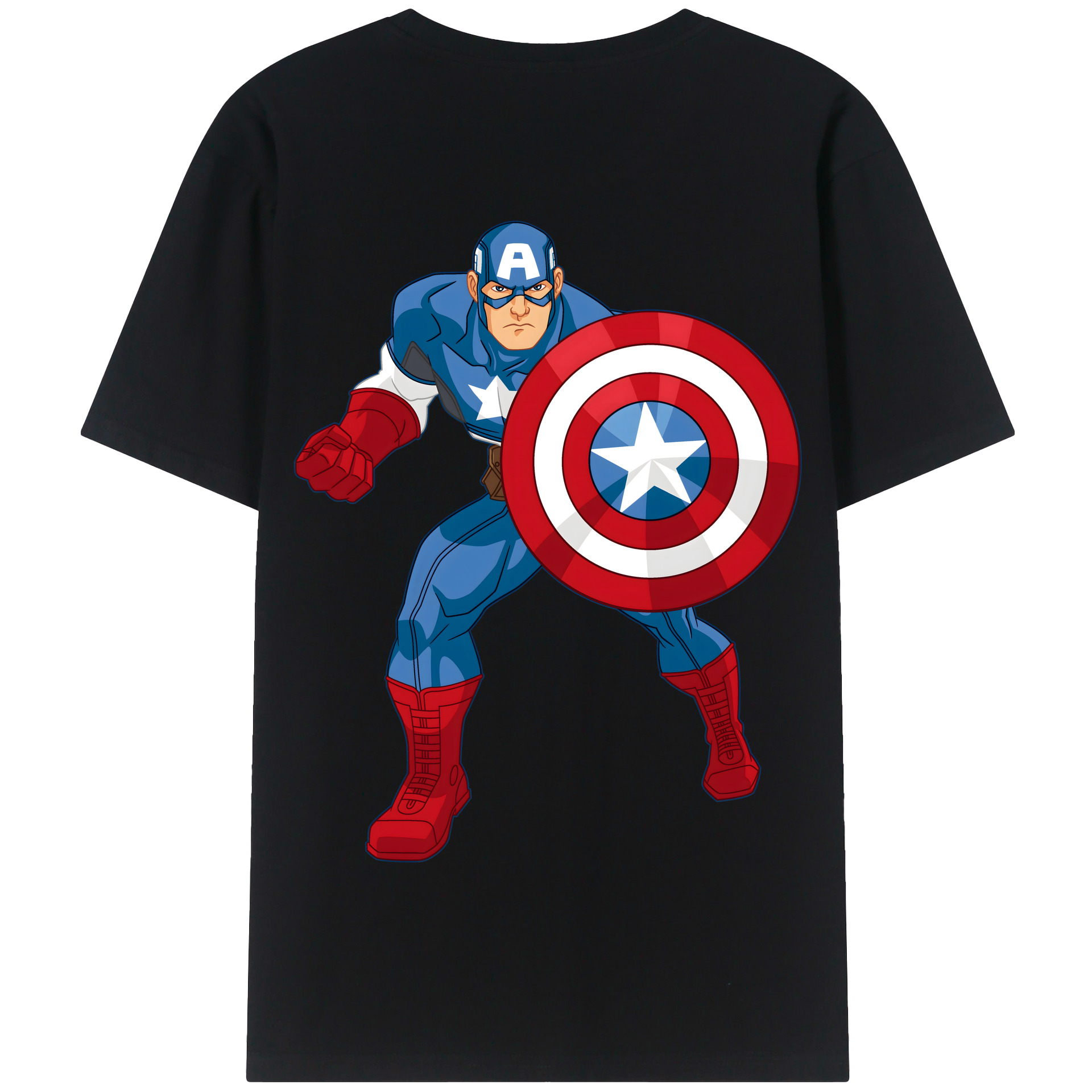 （画像用） アベンジャーズ The Avengers 綿100％半袖Tシャツ（背面プリント）
