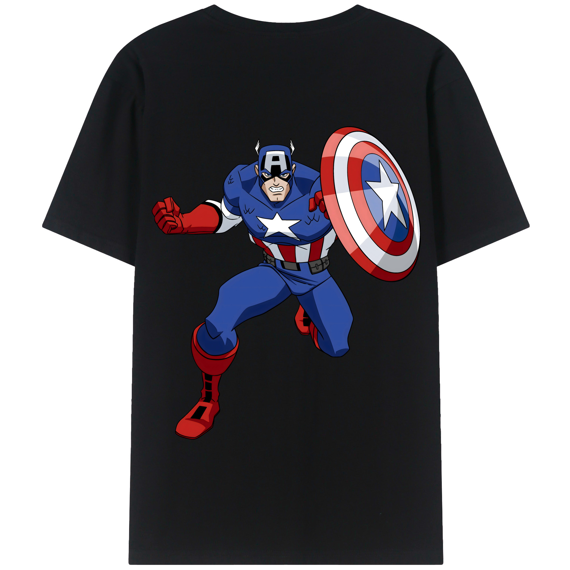 （画像用） アベンジャーズ The Avengers 綿100％半袖Tシャツ（背面プリント）