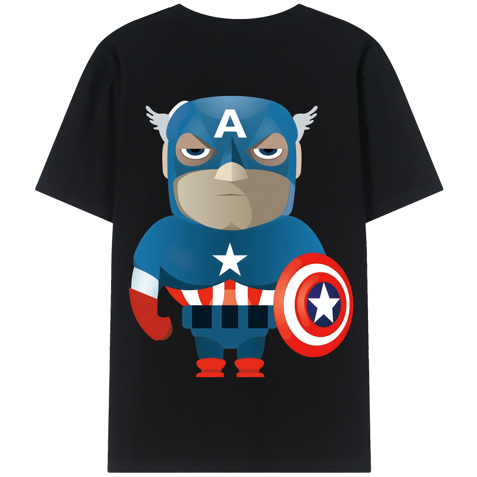 （画像用） アベンジャーズ The Avengers 綿100％半袖Tシャツ（背面プリント）