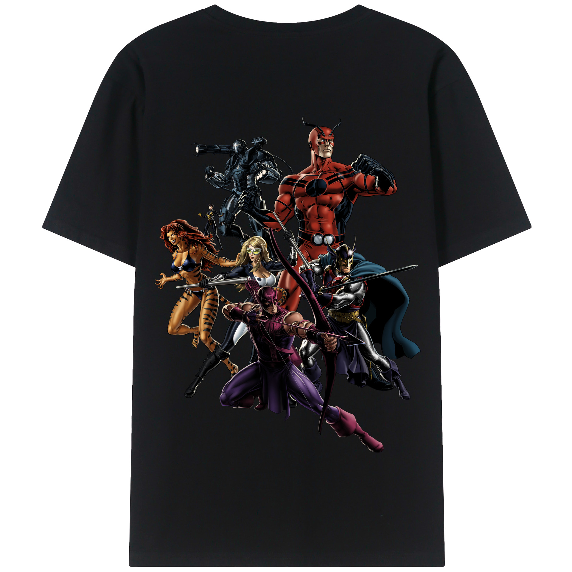 （画像用） アベンジャーズ The Avengers 綿100％半袖Tシャツ（背面プリント）